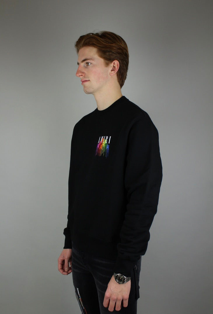 Amiri MA Drip Collage Crewneck 'Black'-9643408392522-The Attic