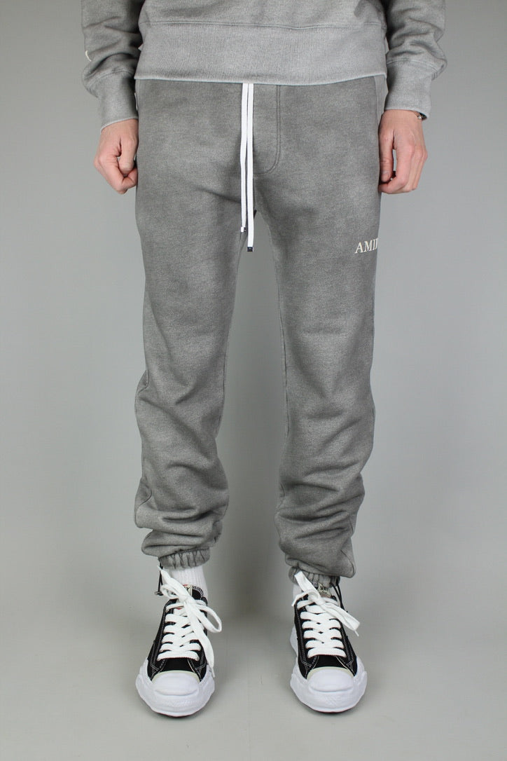 Amiri Aged Puff Logo Sweatpants 'Grey'-9642075652426-The Attic