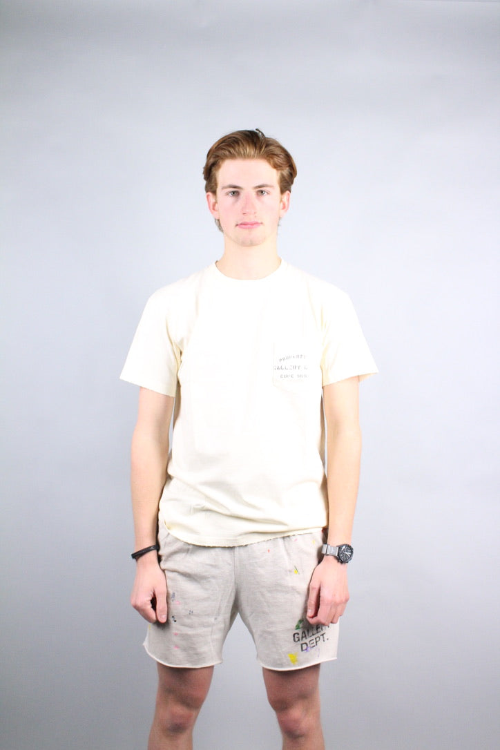 Gallery Dept. Property of Stencil Tee 'Antique White'-8747024351562-The Attic