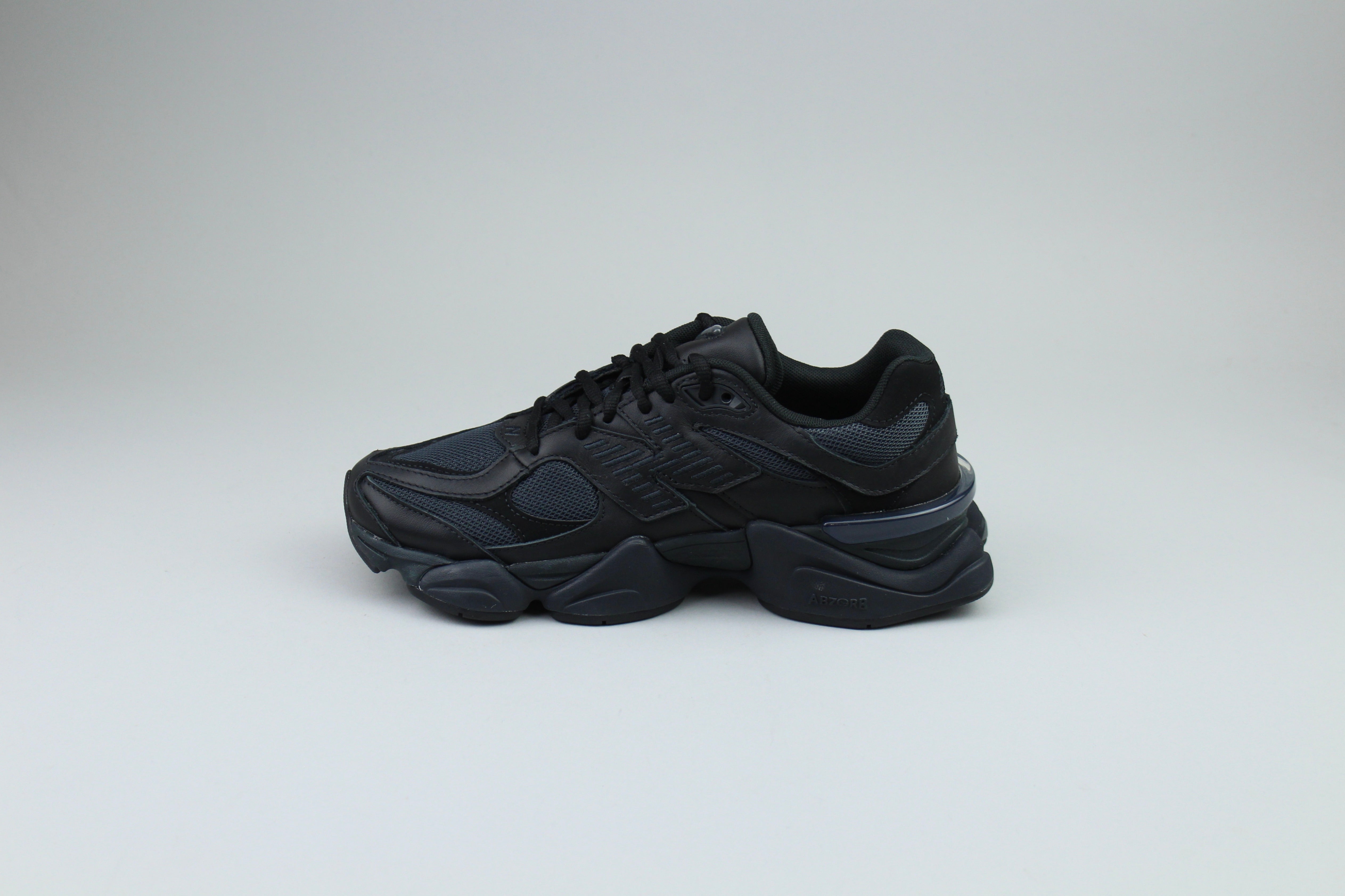 New Balance 9060 'Triple Black Leather'-10065422614858-The Attic