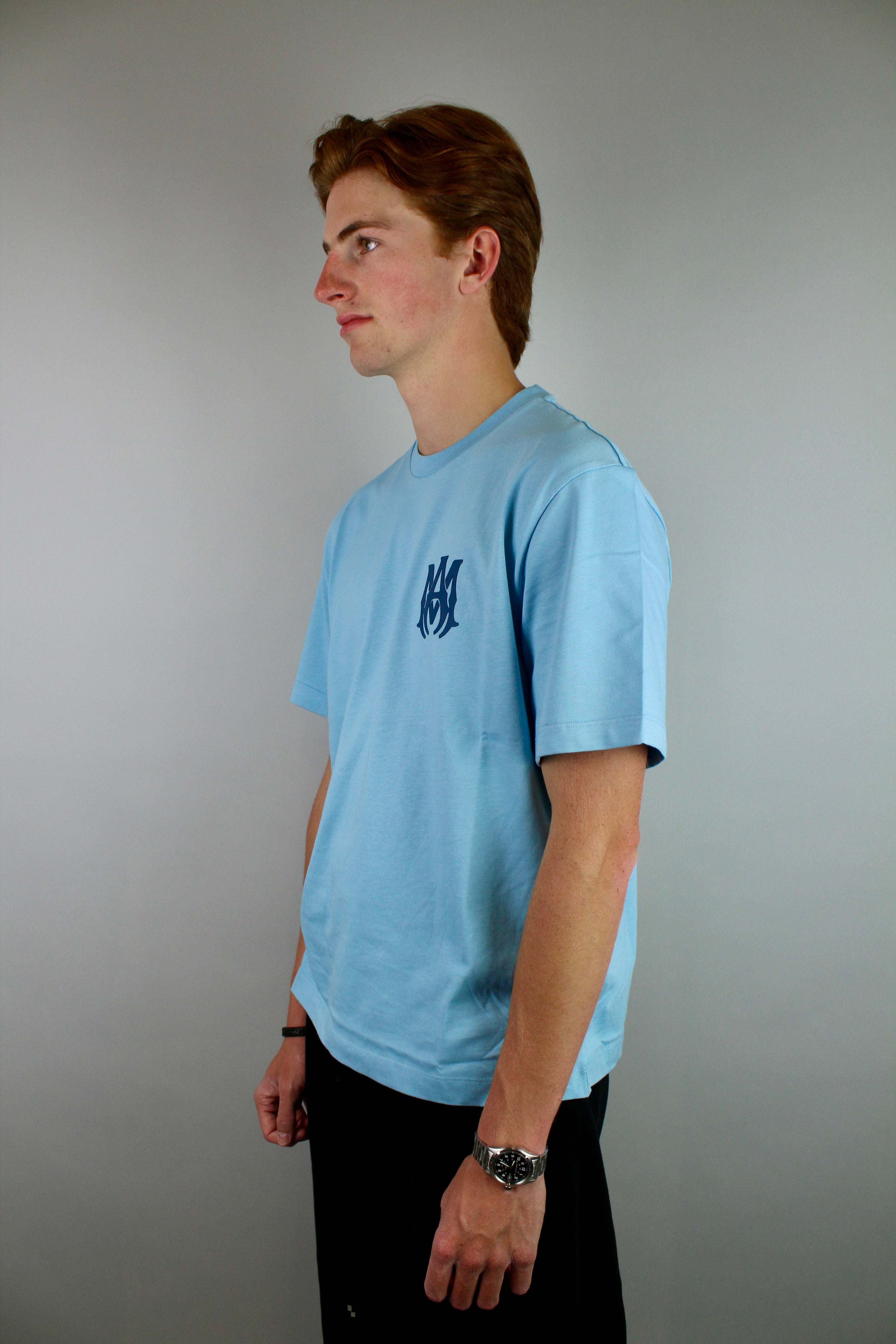 Amiri MA Logo T-Shirt 'Blue'-9385380905290-The Attic