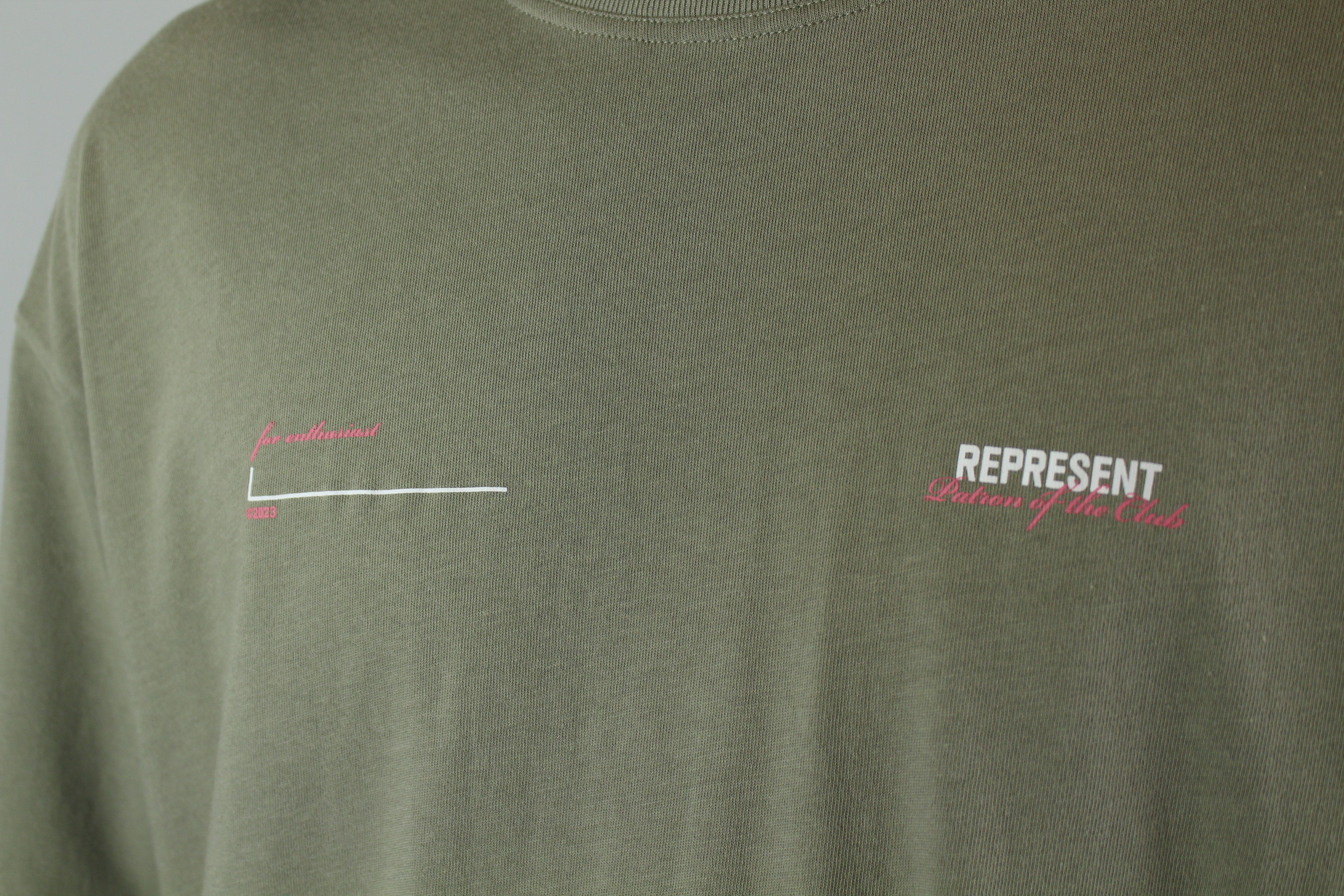 Represent Patron Of The Club Tee 'Olive' - Size M (ARCHIVE)-10281981215050-The Attic