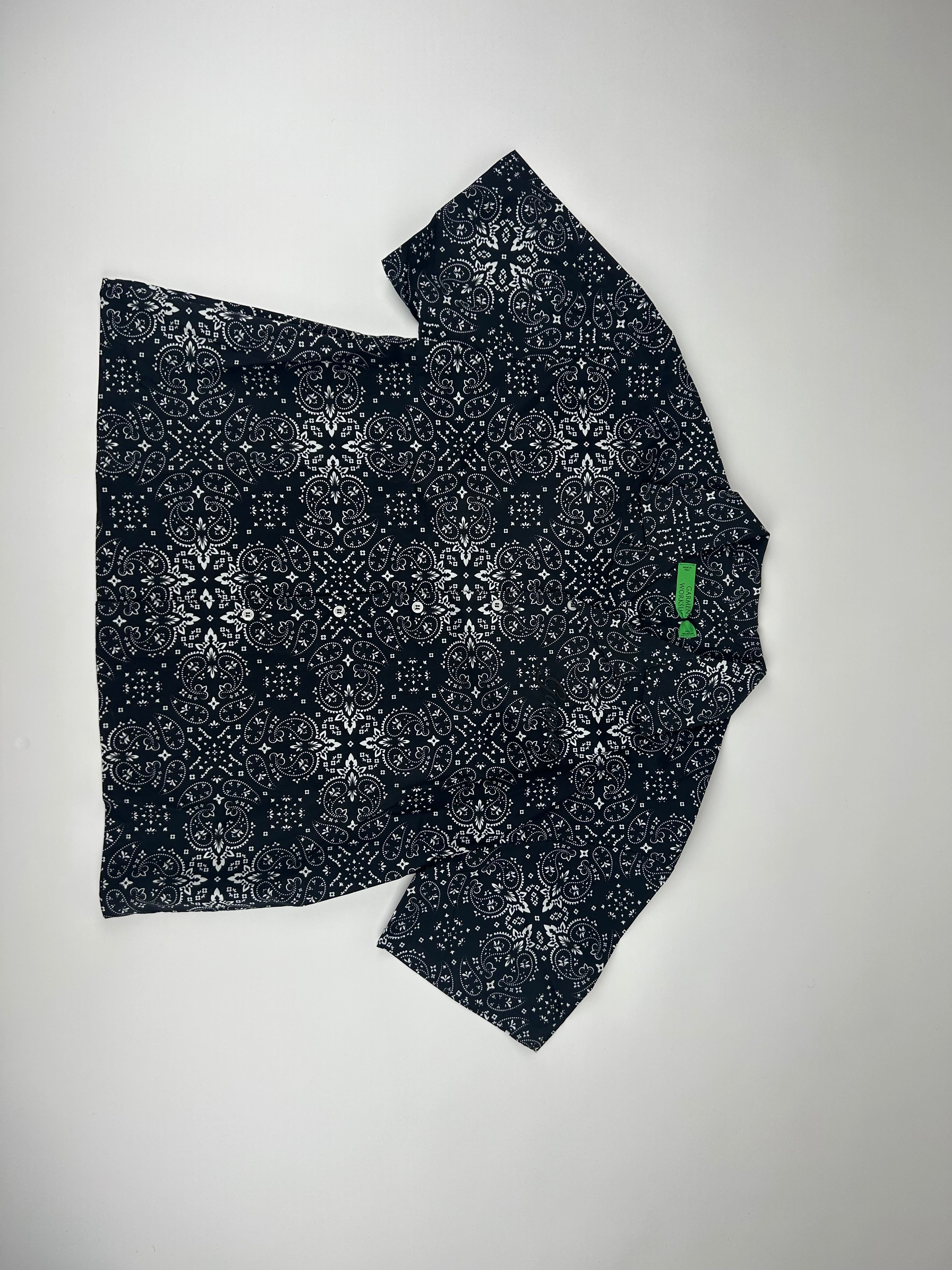 Garment Workshop Paisley Bandana Short Sleeves Shirt 'Black' - Size M (ARCHIVE)