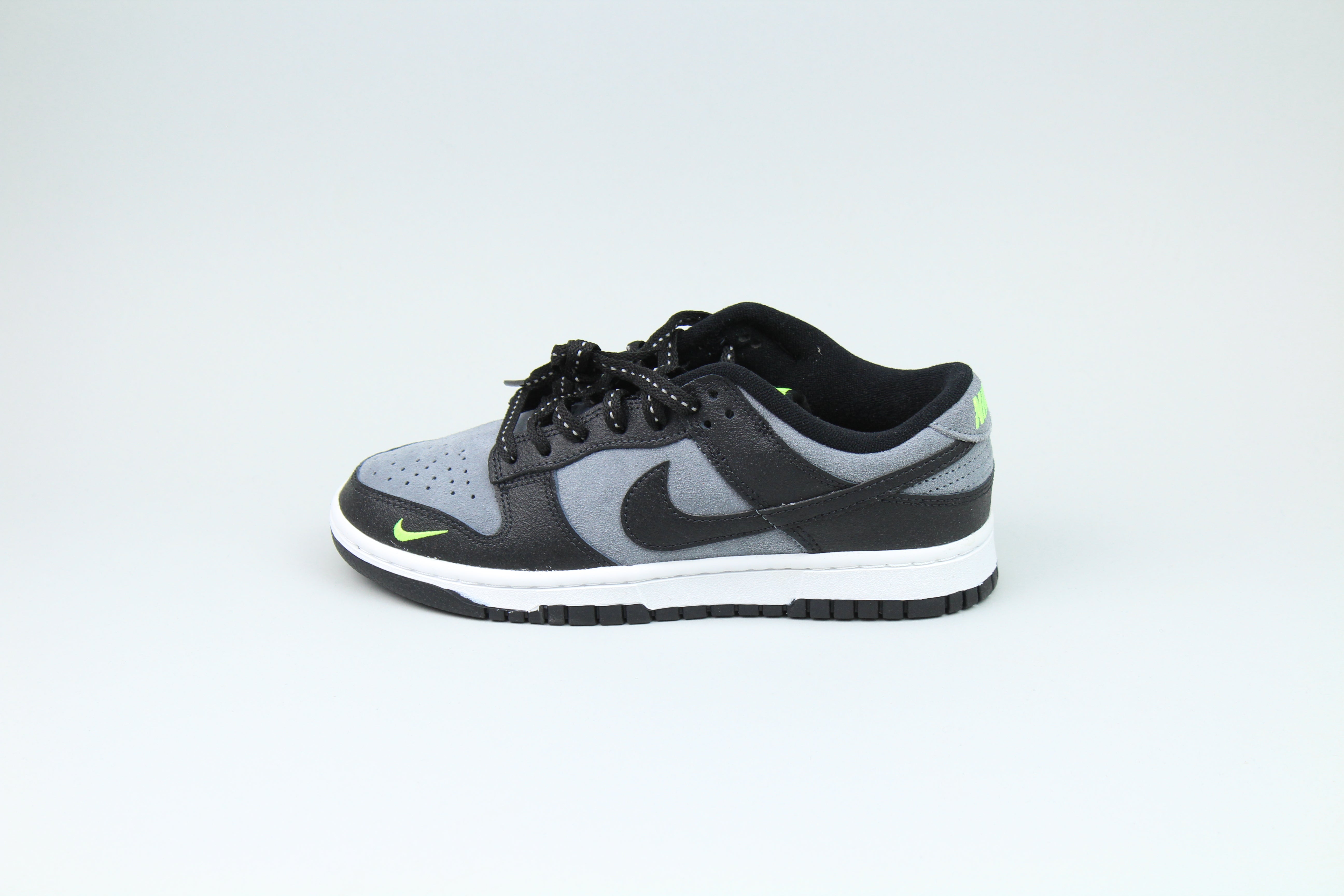 Nike Dunk Low 'Black Cool Grey Volt Mini Swoosh'-8764164768074-The Attic