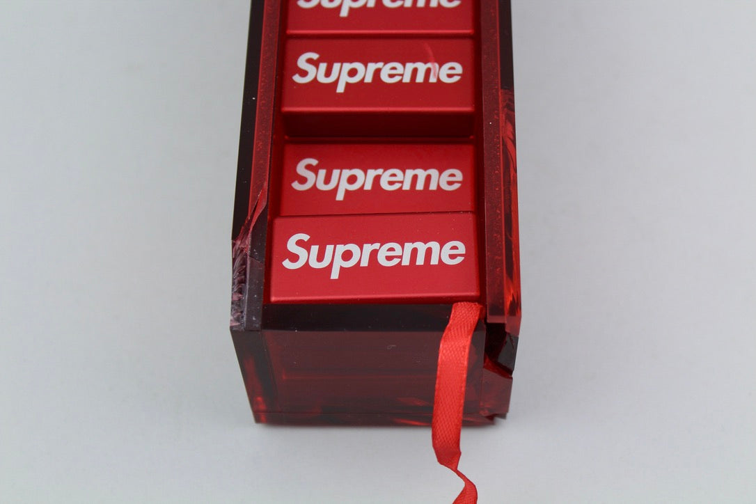 Supreme Aluminium Domino Set 'Red' FW22 (ARCHIVE)-9561551176010-The Attic