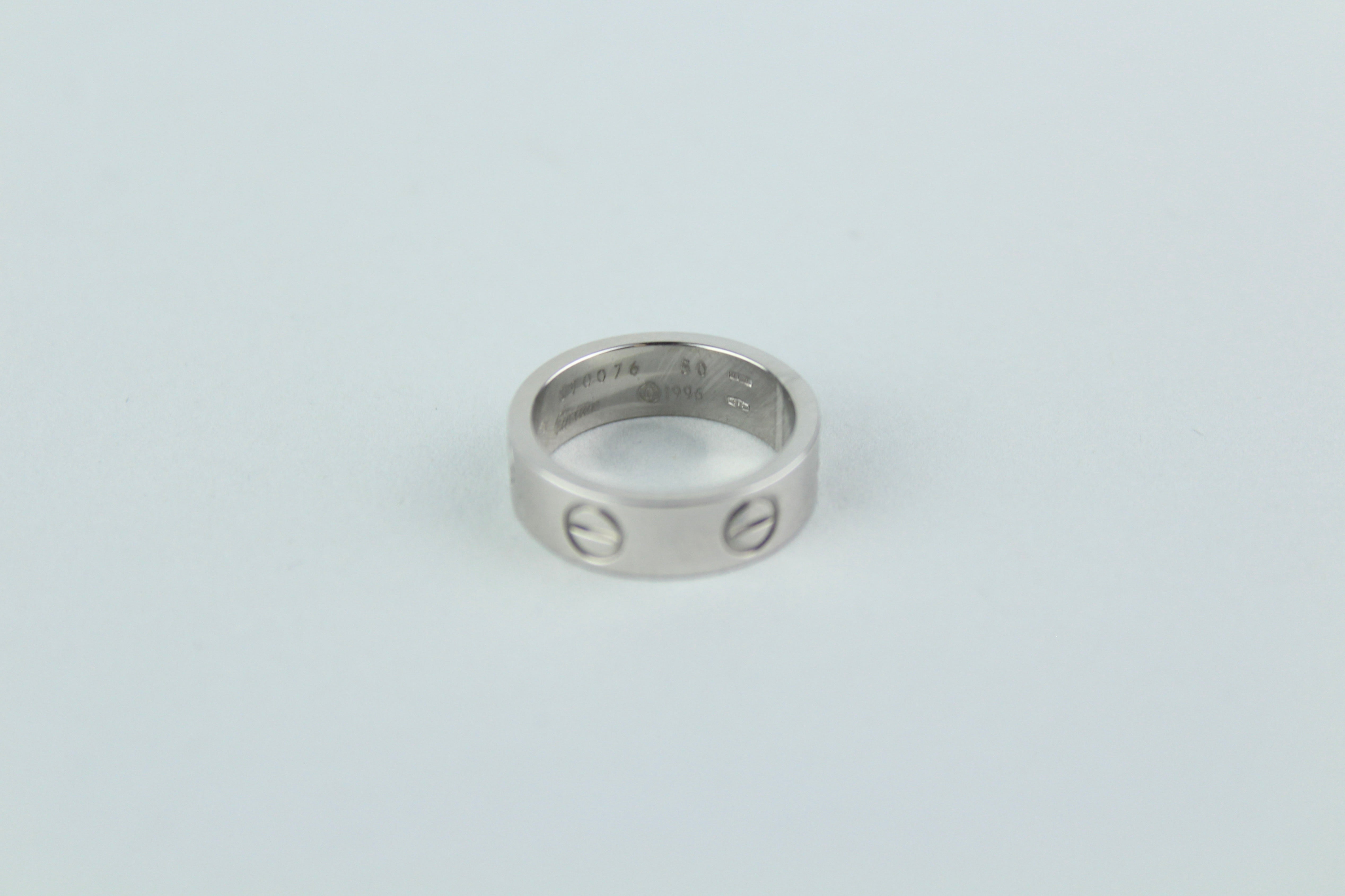 Cartier Love Wedding ring 18 Carat 'White Gold' (ARCHIVE)-10186382278986-The Attic