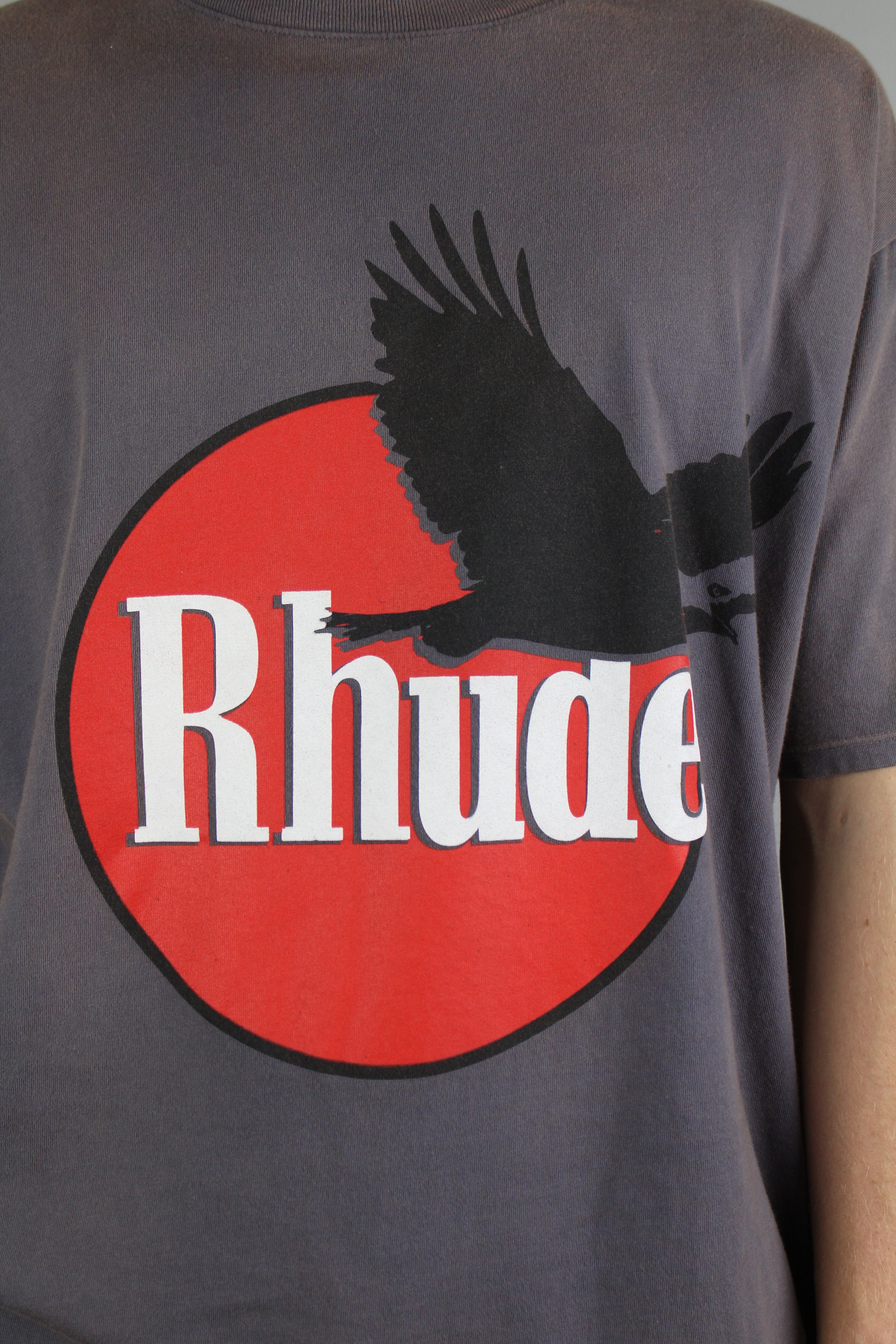 Rhude Eagle Logo Tee 'Vintage Grey'-9542731563338-The Attic