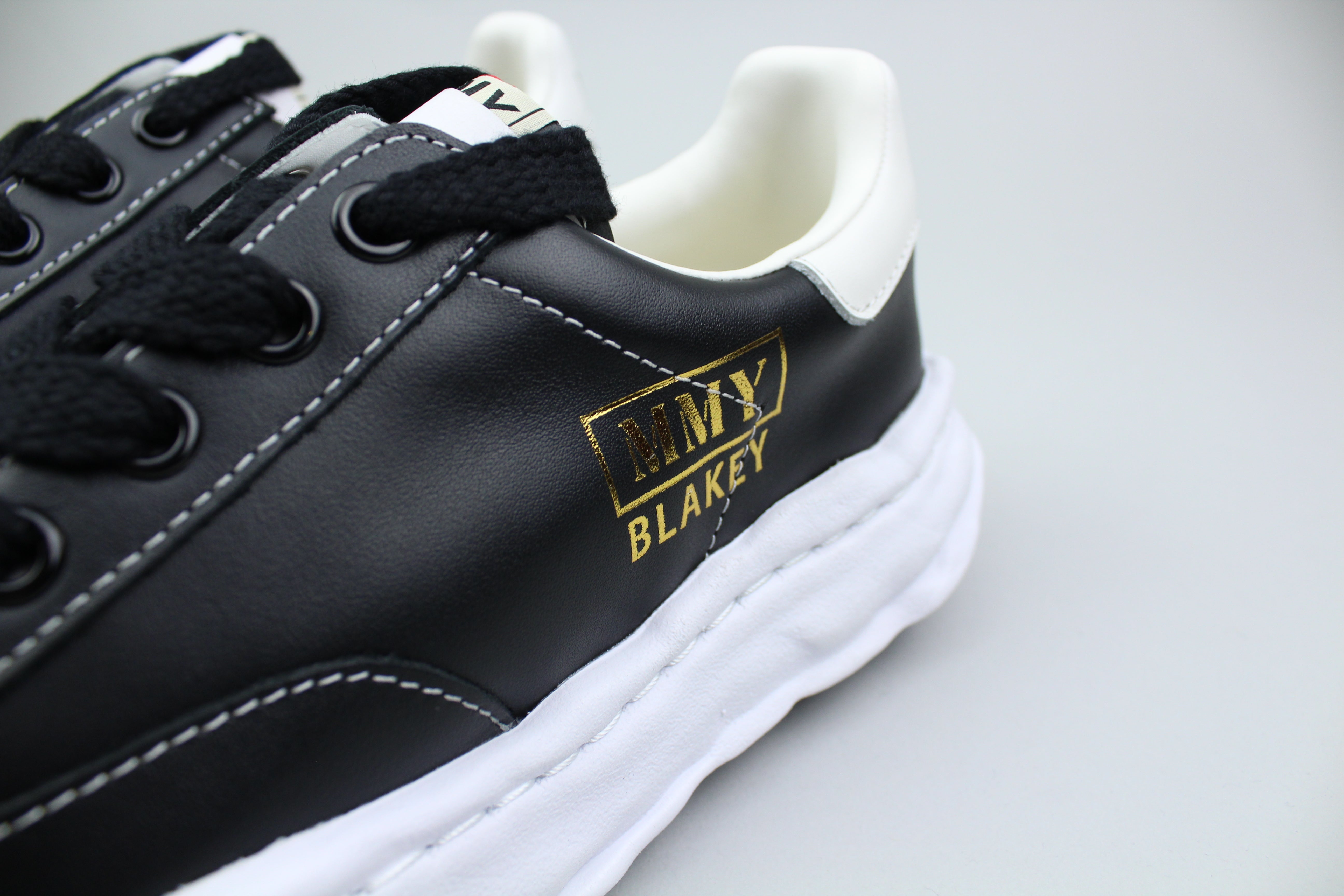 Maison Mihara Yasuhiro Blakey OG Sole Leather Low 'Black'-9990495895882-The Attic