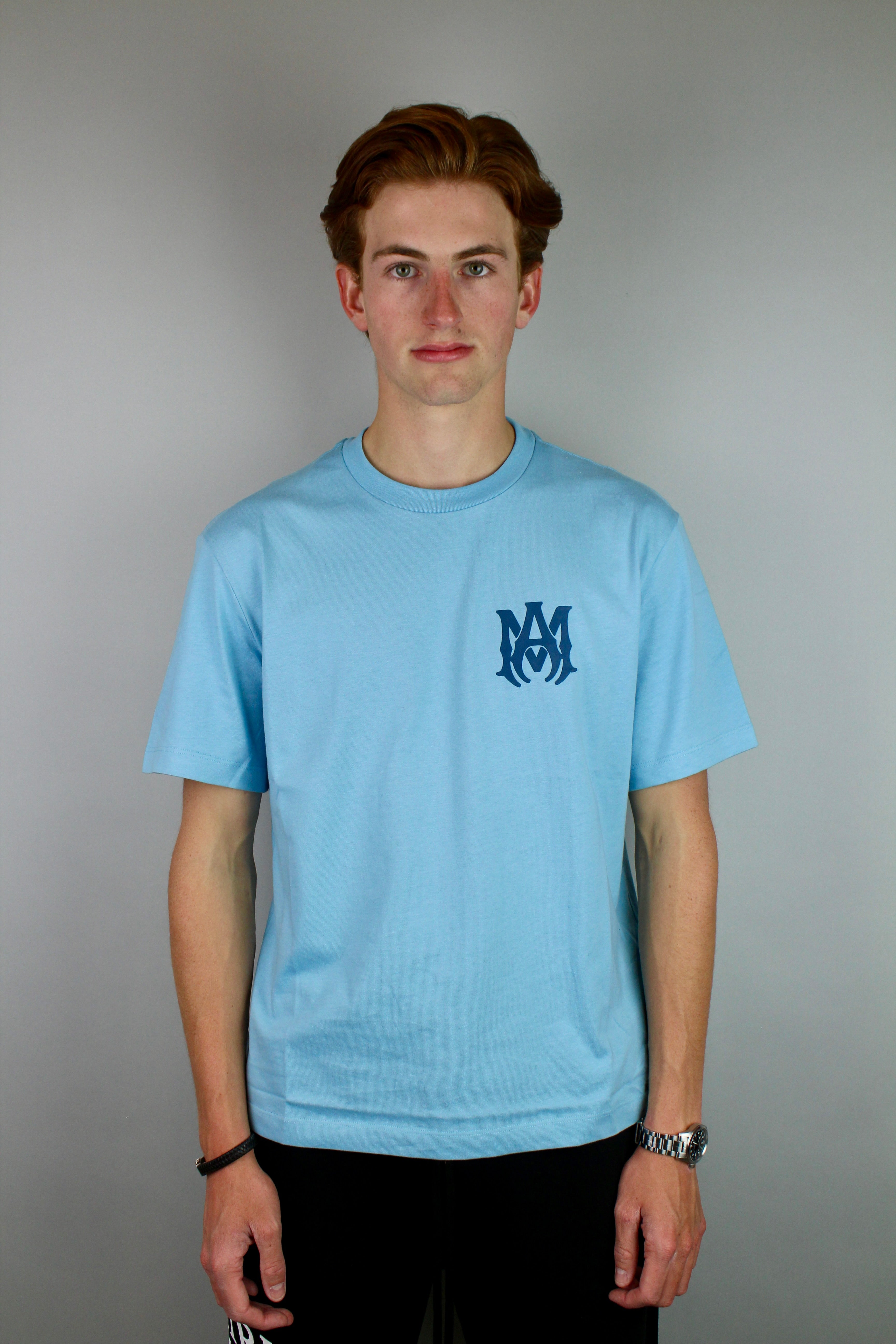 Amiri MA Logo T-Shirt 'Blue'-9385380905290-The Attic