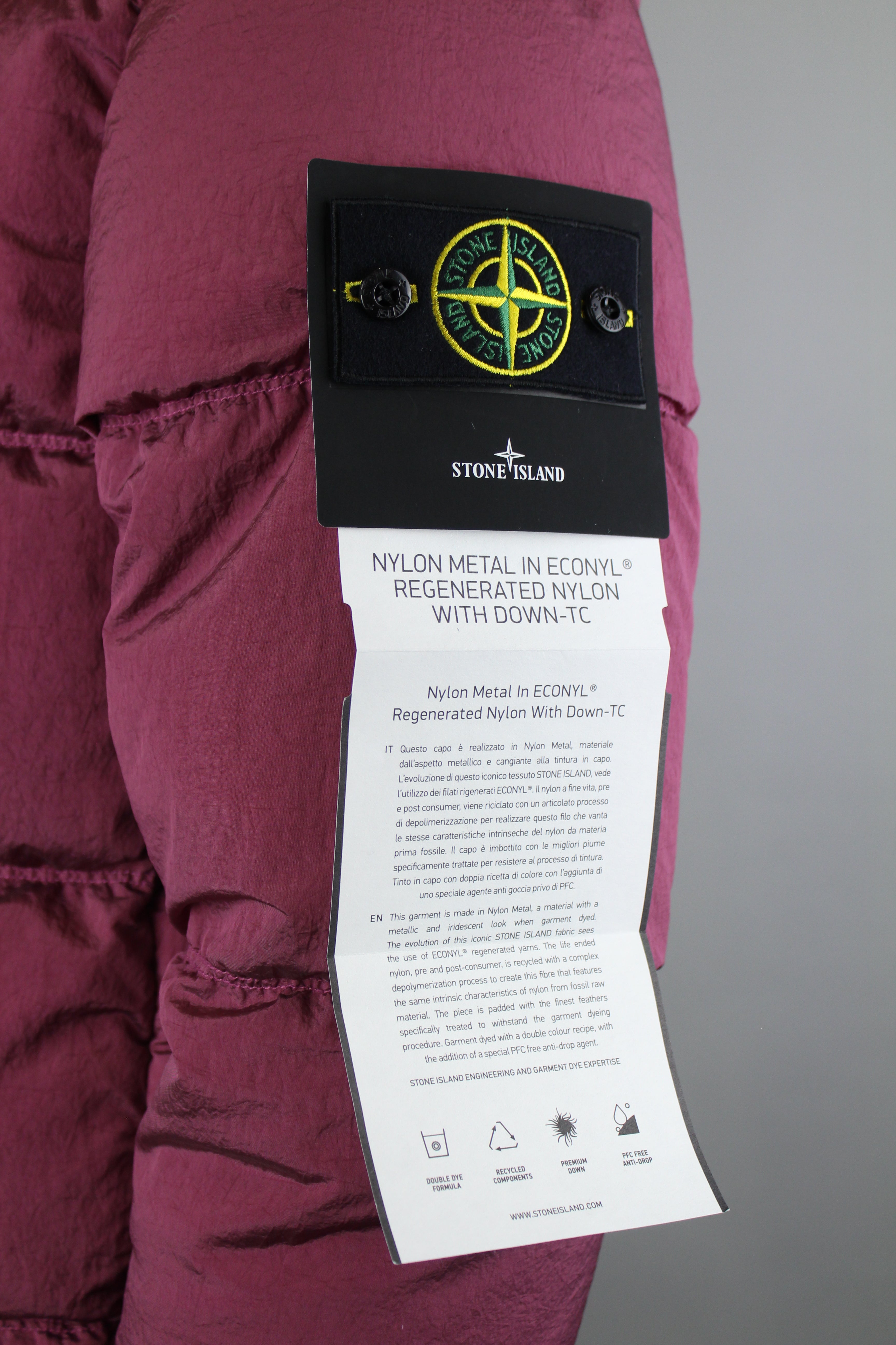 Stone Island Nylon Metal Hooded Down Jacket 'Rose'-9540050682186-The Attic