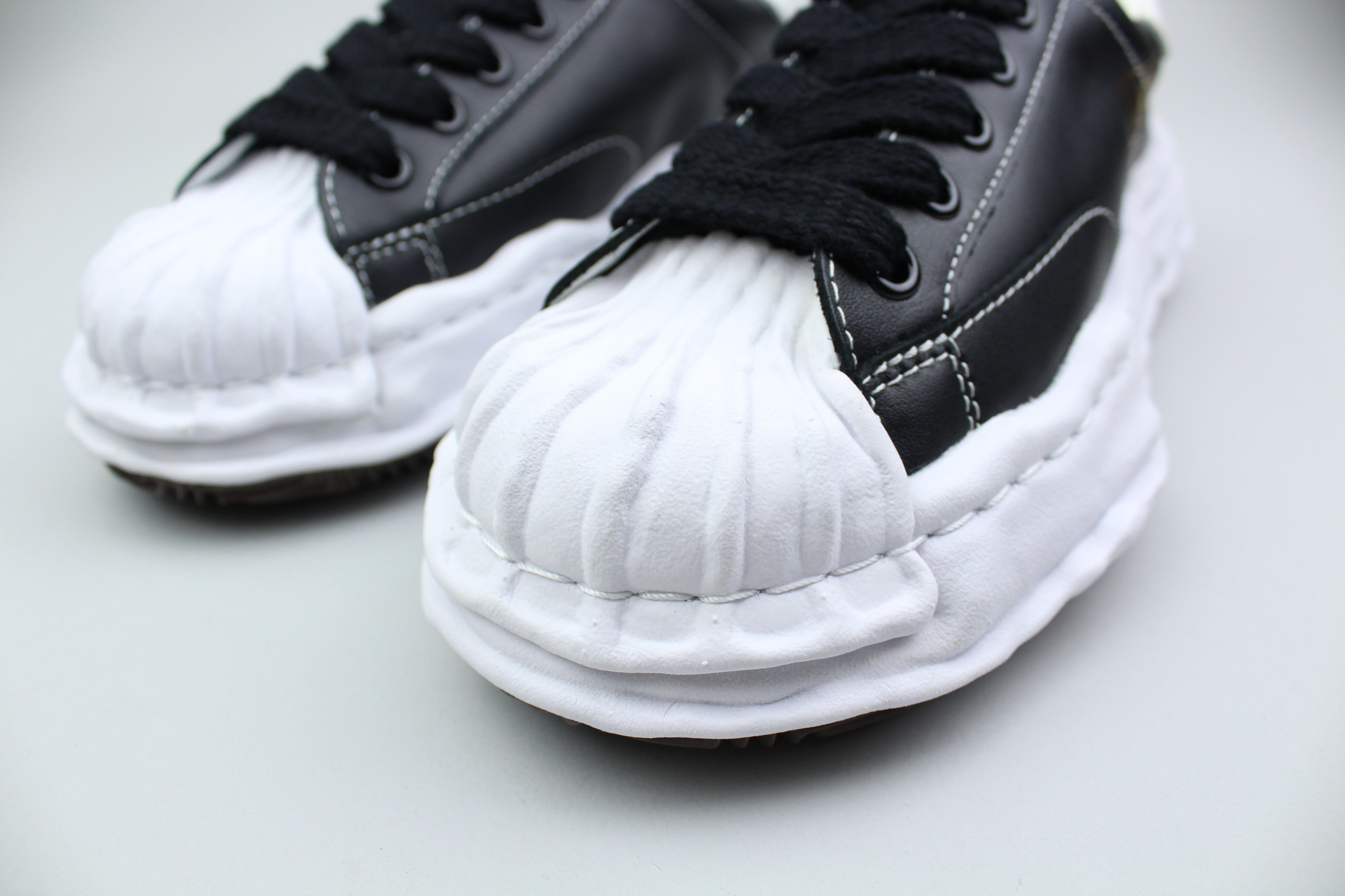 Maison Mihara Yasuhiro Blakey OG Sole Leather Low 'Black'-9990495895882-The Attic