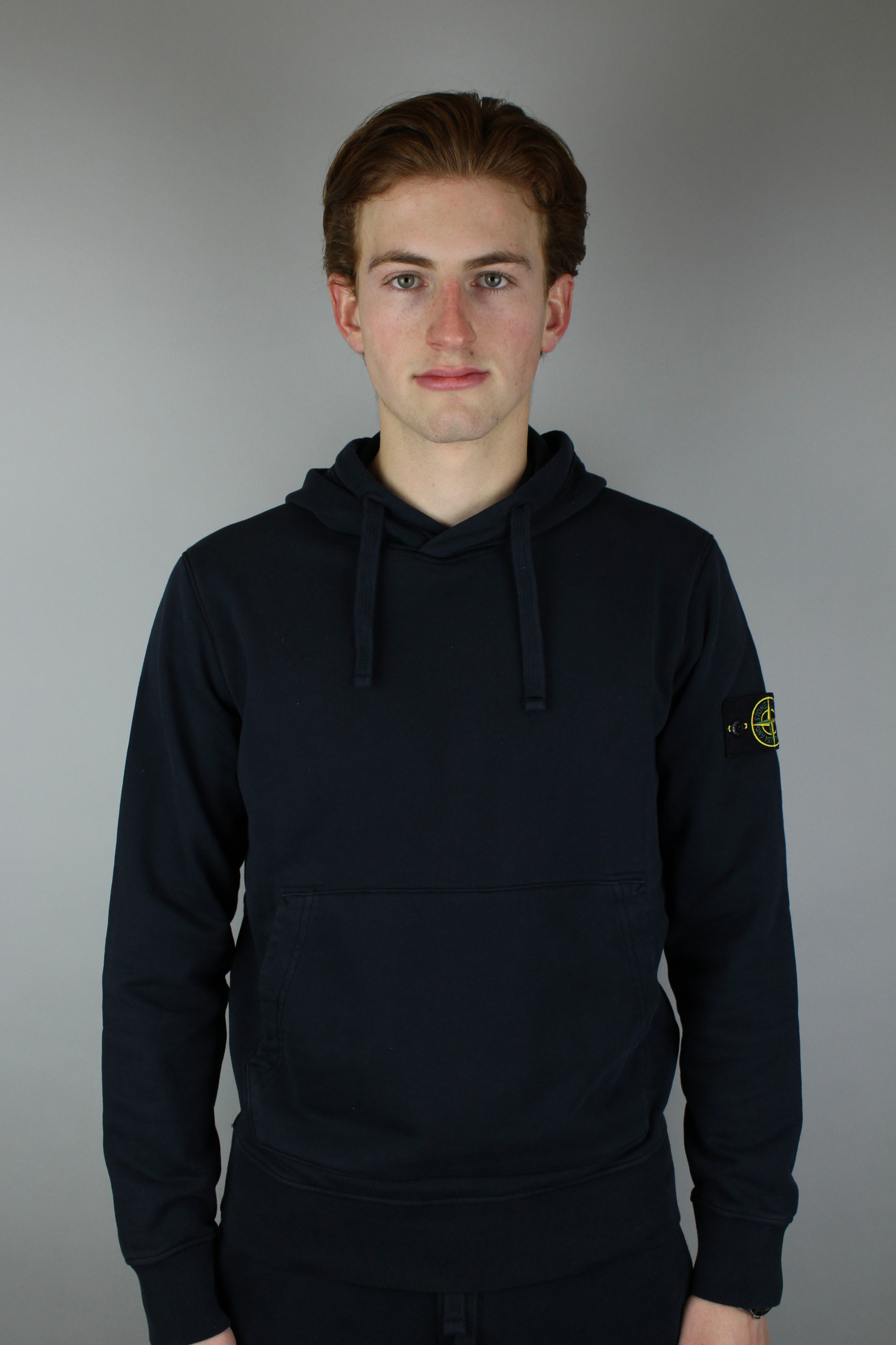 Stone Island Felpa Hoodie 'Navy Blue'-9620404666698-The Attic