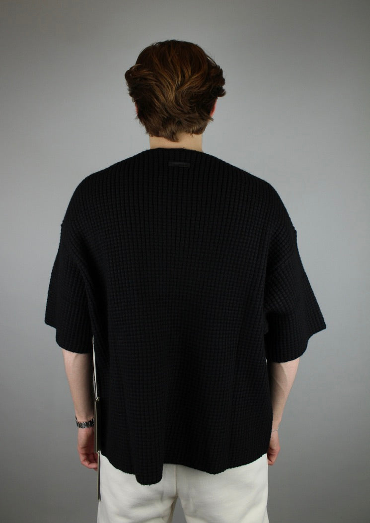 Fear of God Essentials Heavy Waffle Short Sleeve 'Black'-10040162255178-The Attic