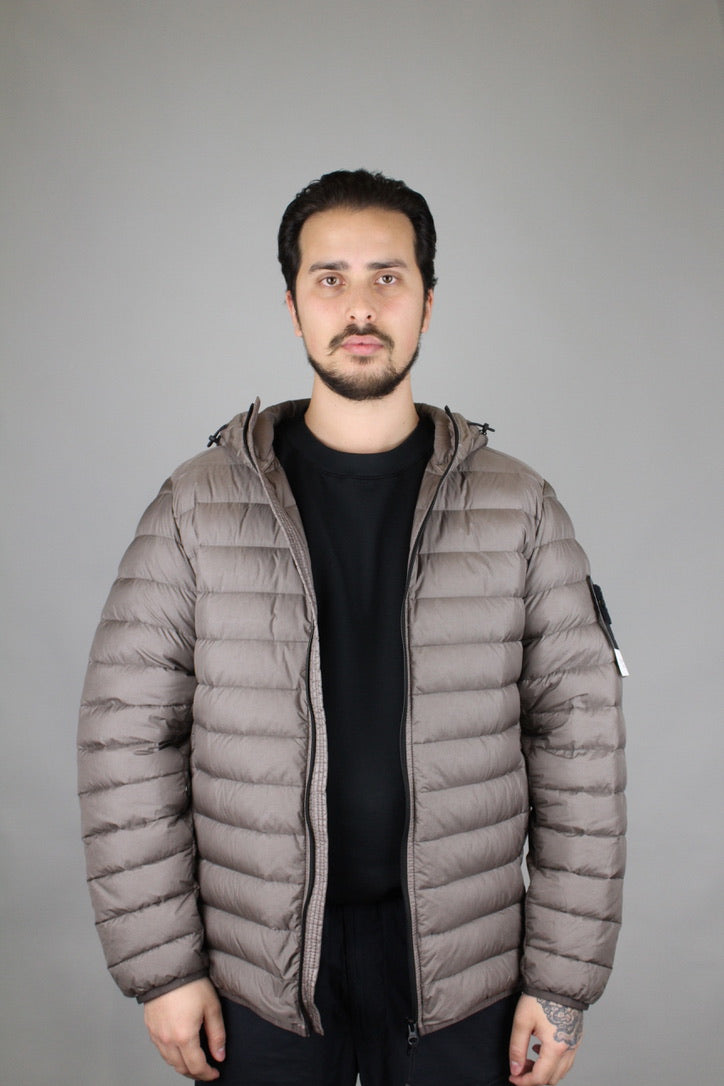 Stone Island Giubbotto Vera Piuma Jacket 'Dove Grey'-8748236996938-The Attic