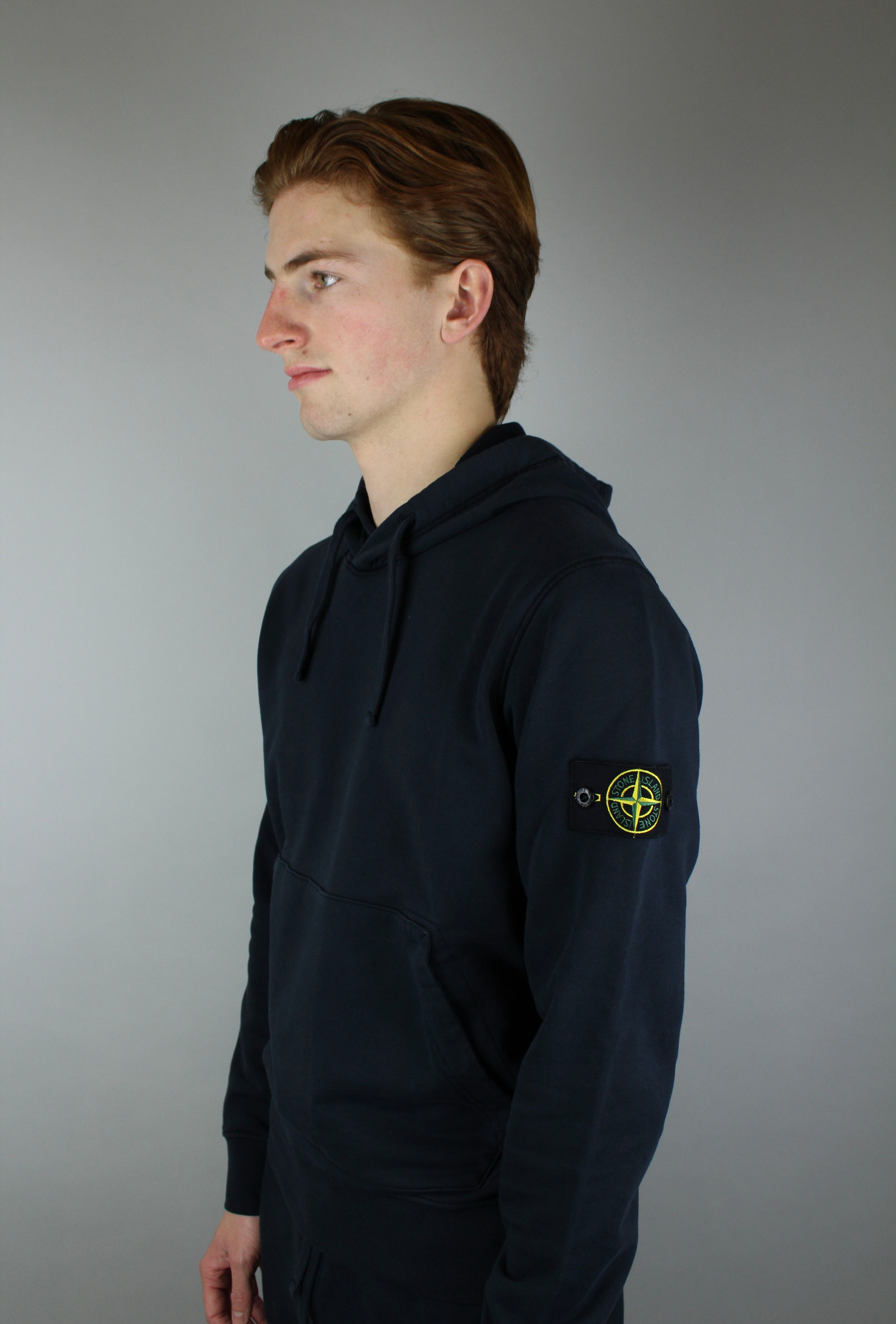 Stone Island Felpa Hoodie 'Navy Blue'-9620404666698-The Attic