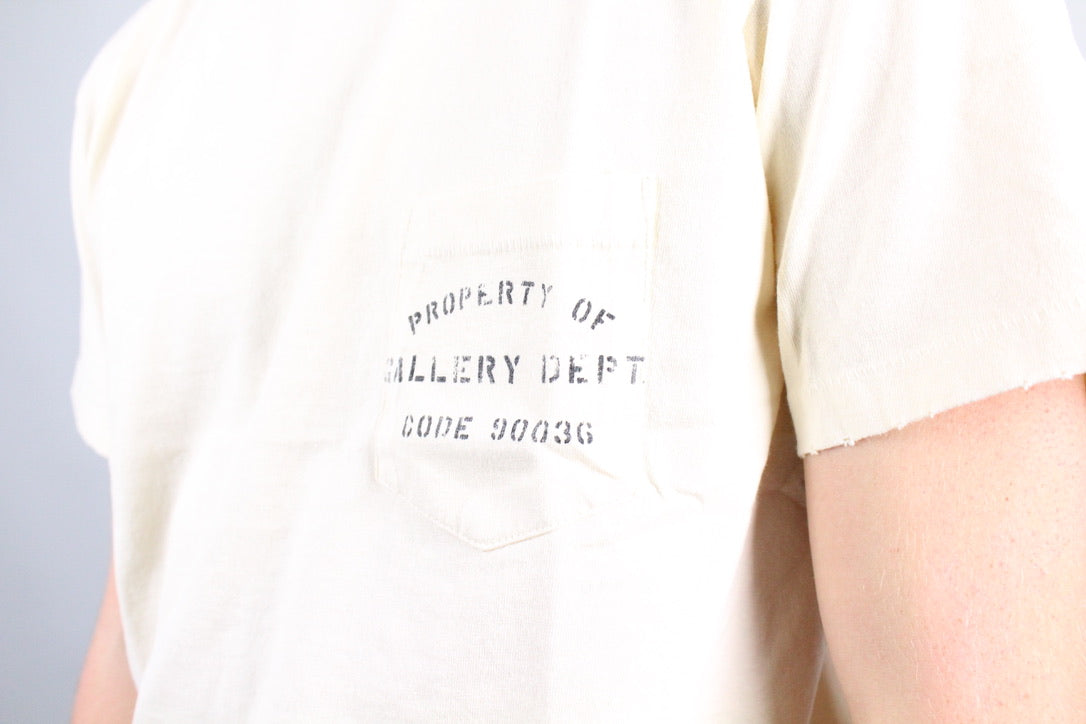 Gallery Dept. Property of Stencil Tee 'Antique White'-8747024351562-The Attic