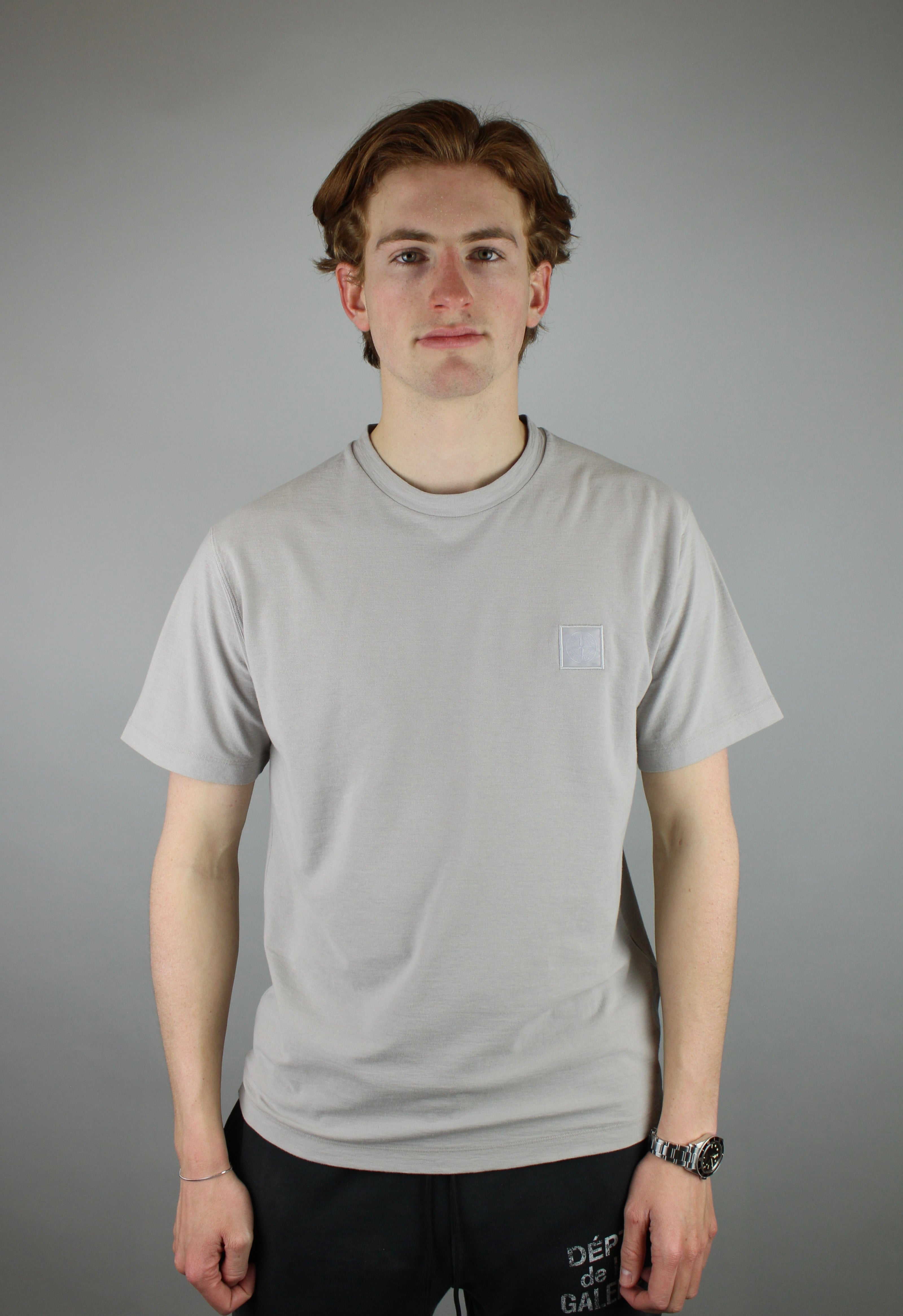 Stone Island Compass Logo Ghost T-Shirt 'Dust Grey'-10036940996938-The Attic