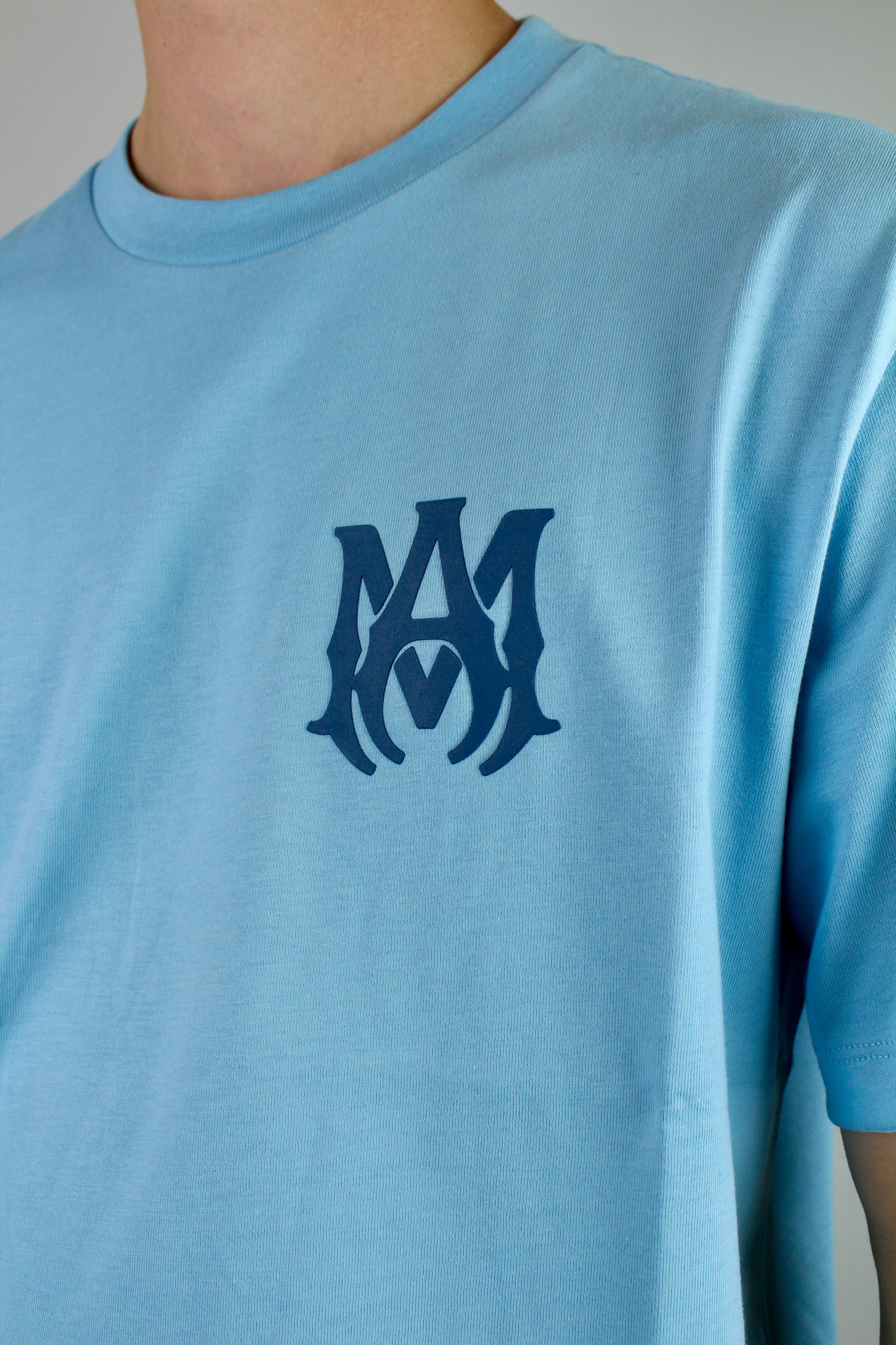Amiri MA Logo T-Shirt 'Blue'-9385380905290-The Attic