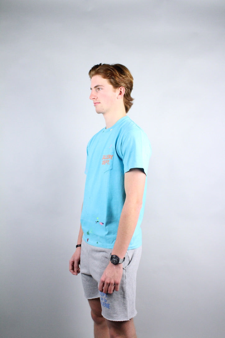 Gallery Dept. Vintage Logo T-Shirt 'Turquoise'-8747638030666-The Attic