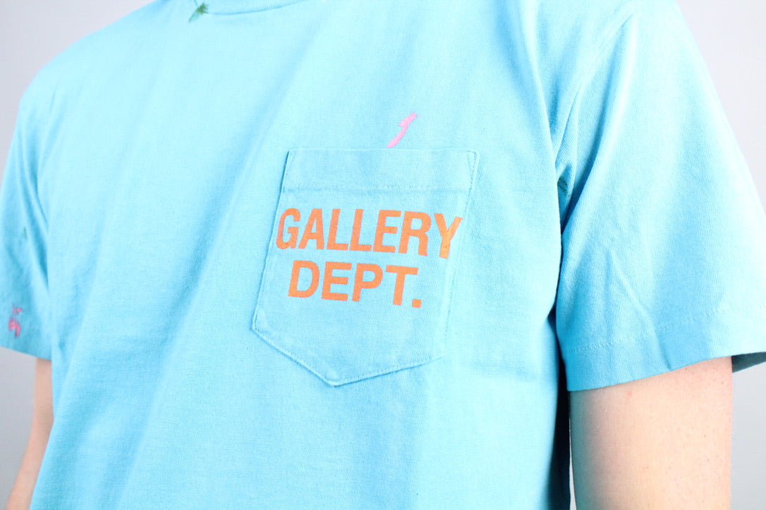 Gallery Dept. Vintage Logo T-Shirt 'Turquoise'-8747638030666-The Attic