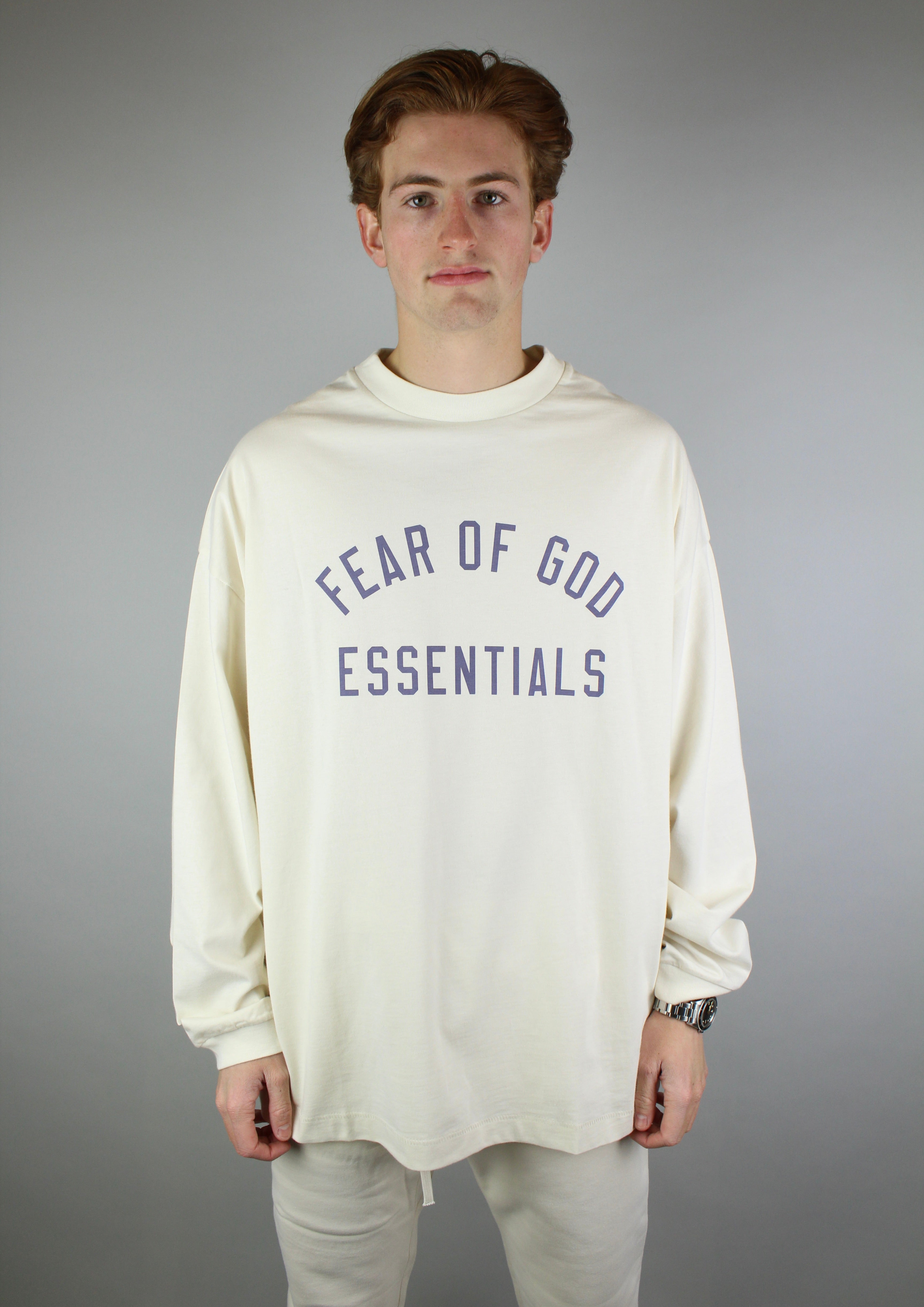 Fear of God Essentials Jersey Longsleeve Tee 'Shell'-9579779096906-The Attic
