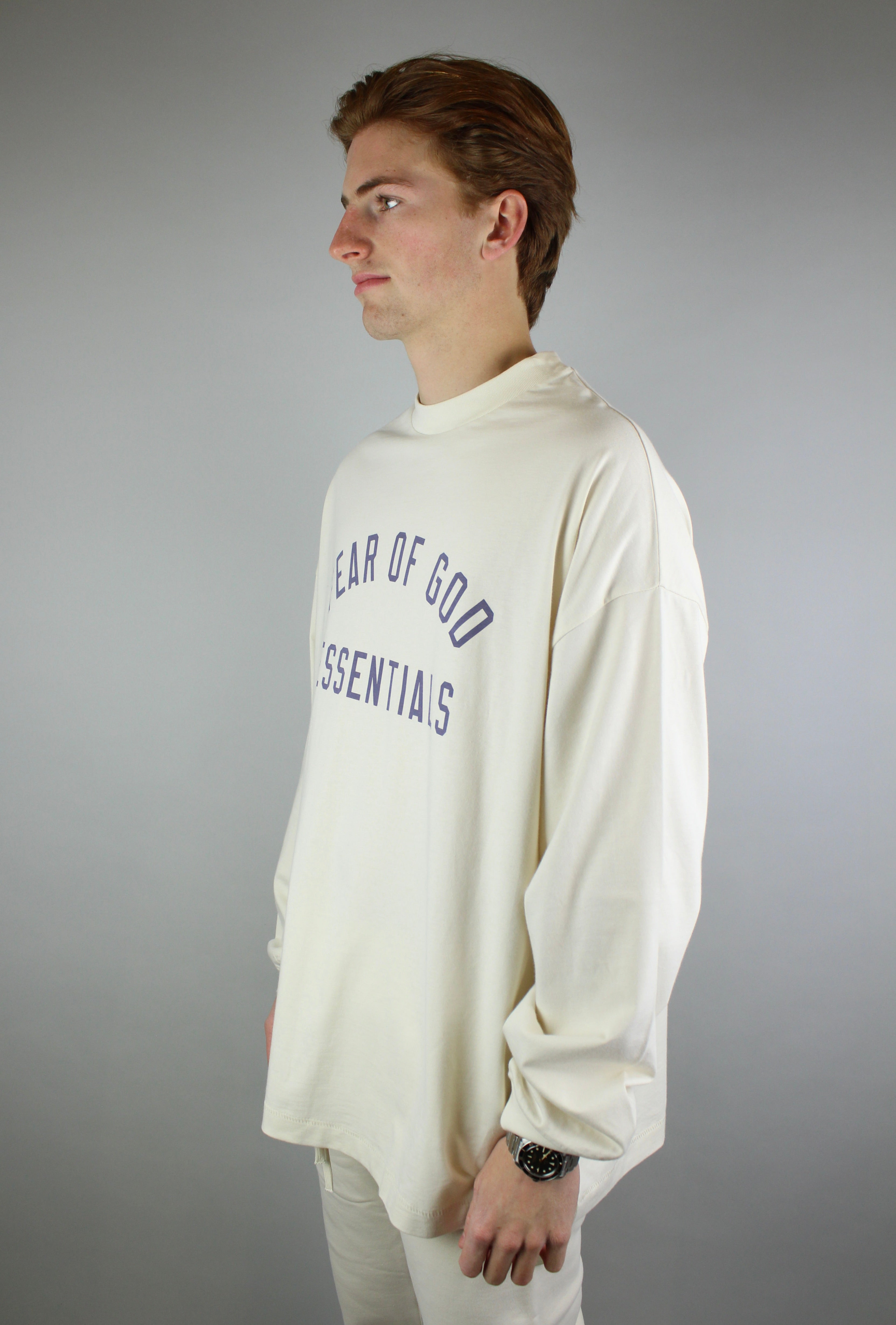 Fear of God Essentials Jersey Longsleeve Tee 'Shell'-9579779096906-The Attic