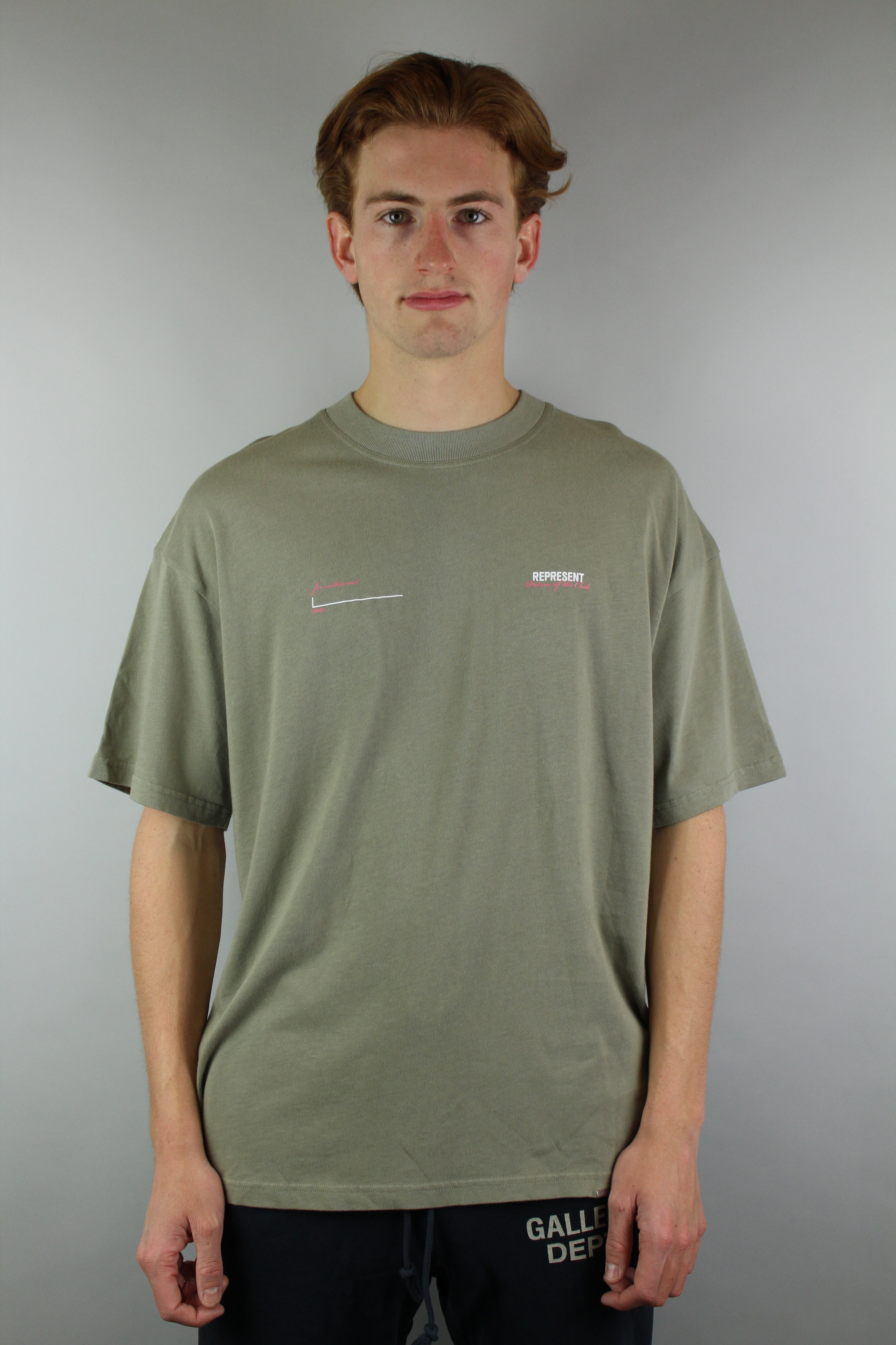 Represent Patron Of The Club Tee 'Olive' - Size M (ARCHIVE)-10281981215050-The Attic
