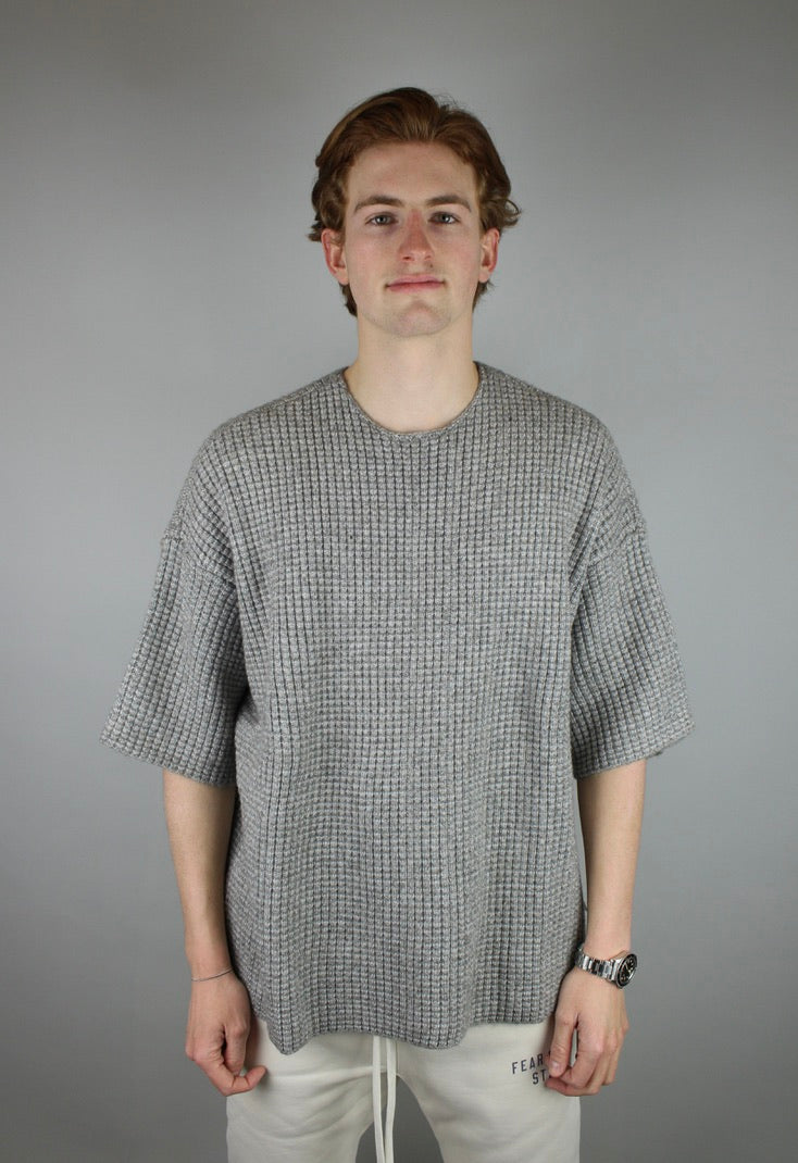 Fear of God Essentials Heavy Waffle Short Sleeve 'Dark Heather'-10040171561290-The Attic