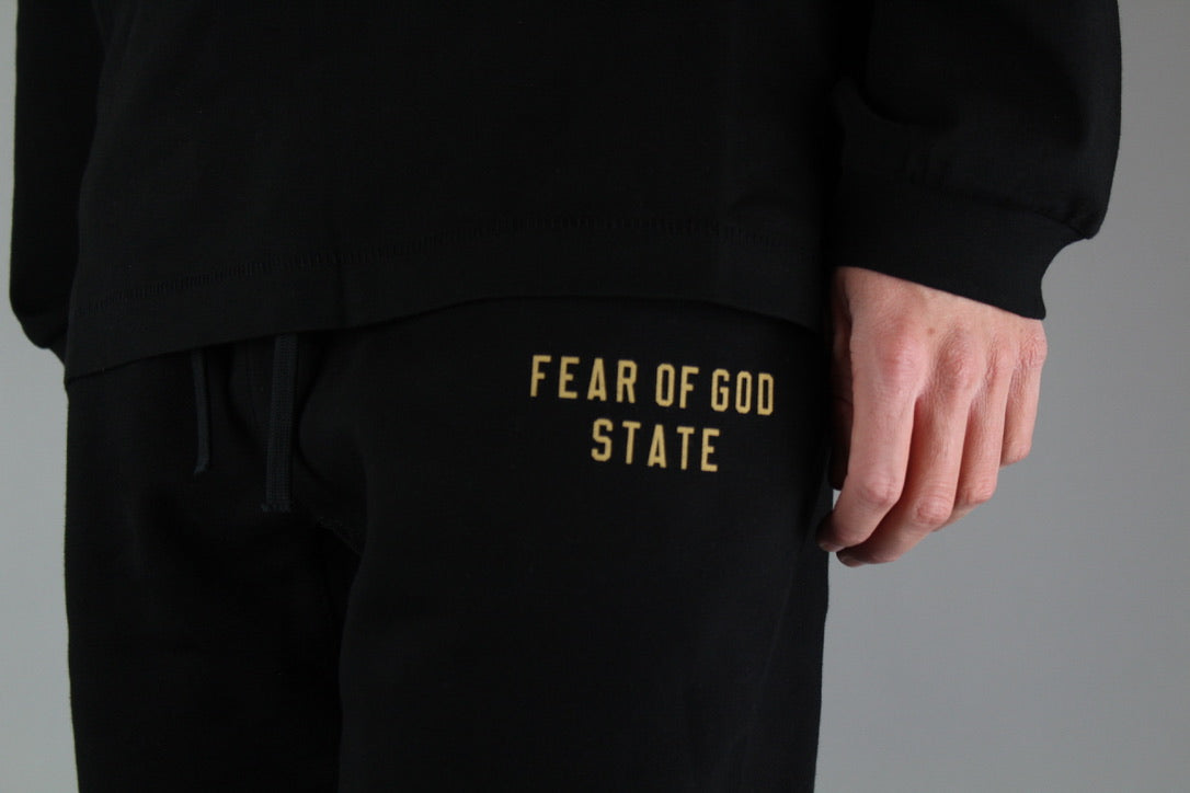 Fear of God Essentials Fleece Sweatpants 'Black'-9579061313866-The Attic