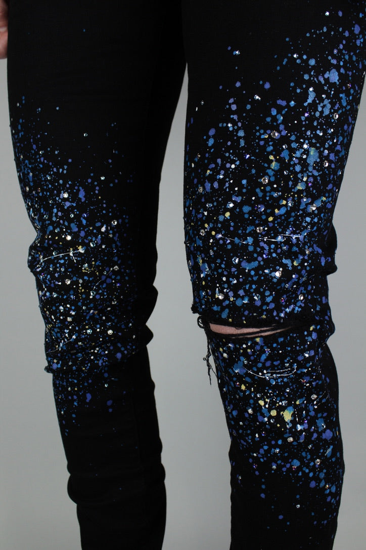 Amiri Crystal Painter Jean 'Black'-9643341349194-The Attic