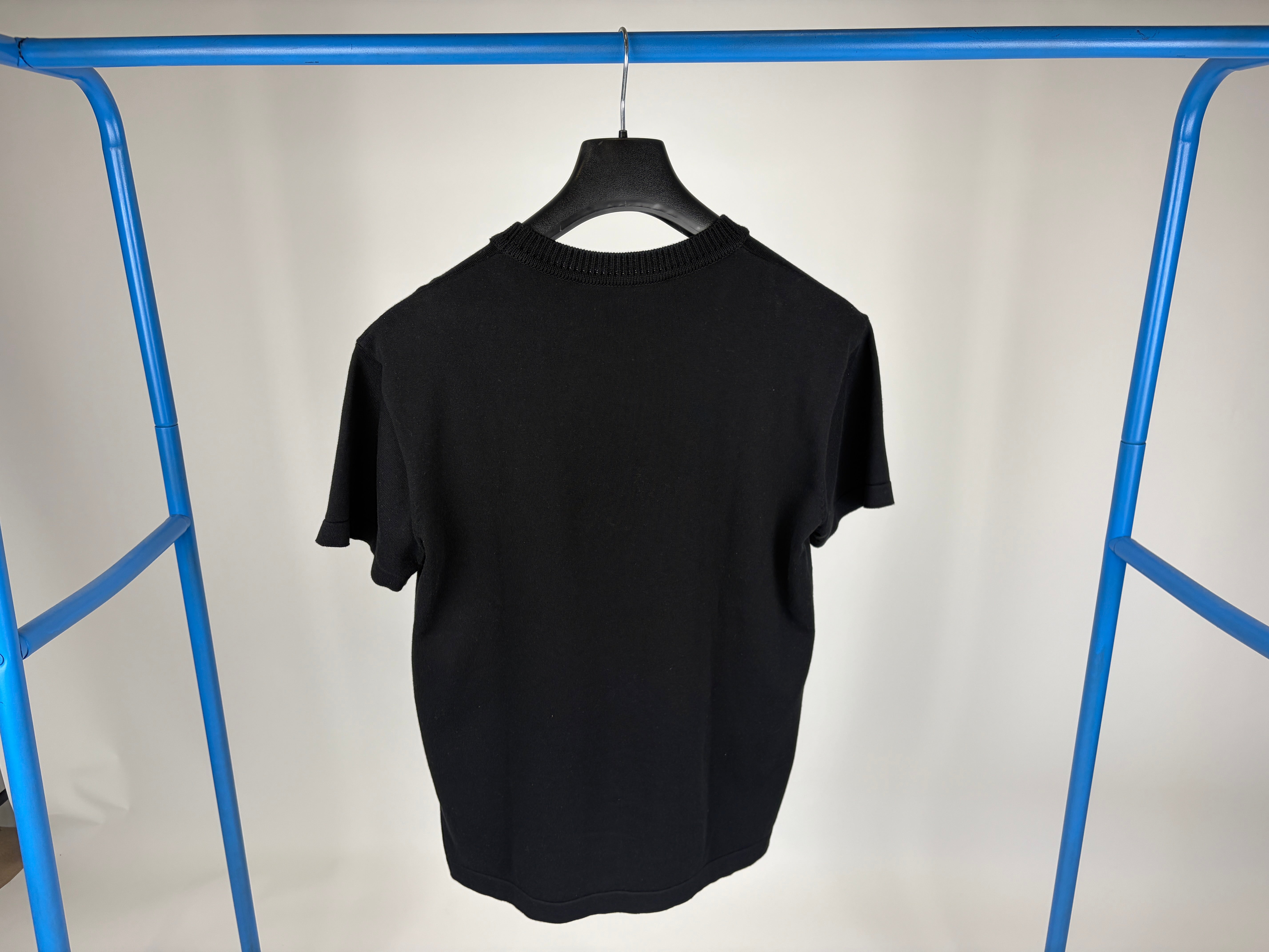 Louis Vuitton Embroidered Signature Short-Sleeved Cotton Crewneck 'Black' - Size S (ARCHIVE)