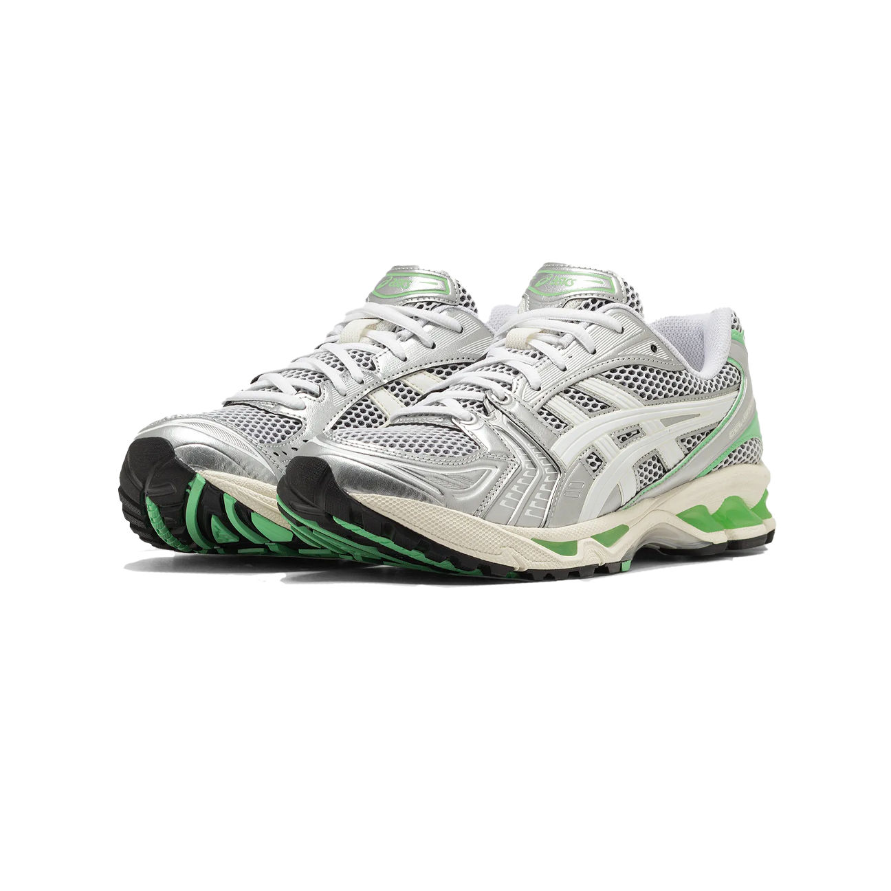 ASICS Gel-Kayano 14 Silver Lime – Retro Running Sneakers, Lightweight Mesh Performance Shoes, Stylish Lime Accented Lifestyle Trainers