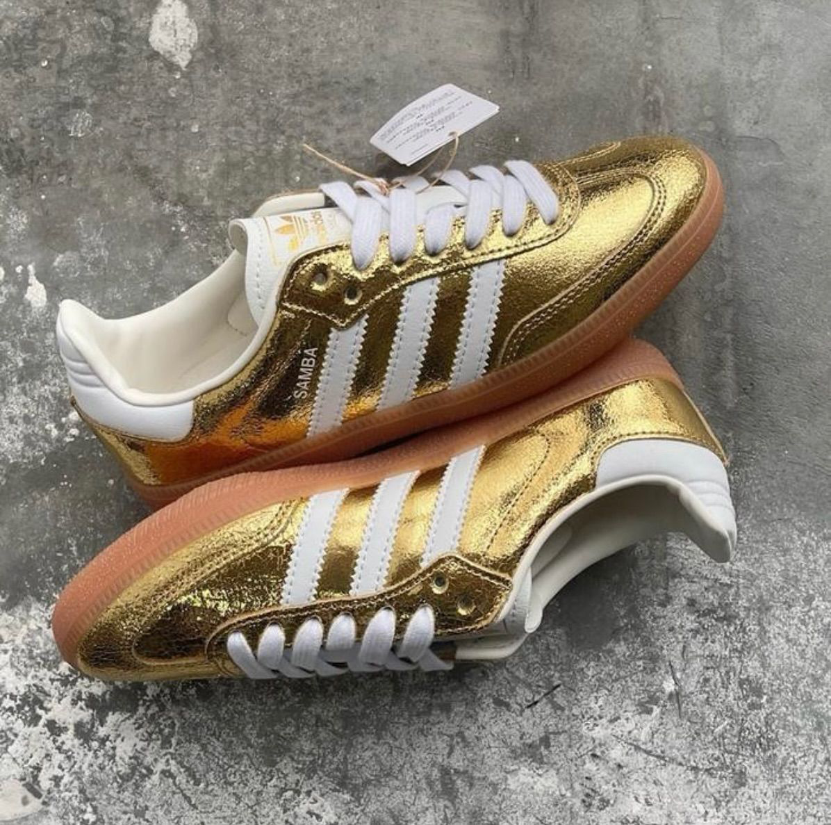 Adidas Samba OG 'Gold Metallic Cracked Leather' (W)