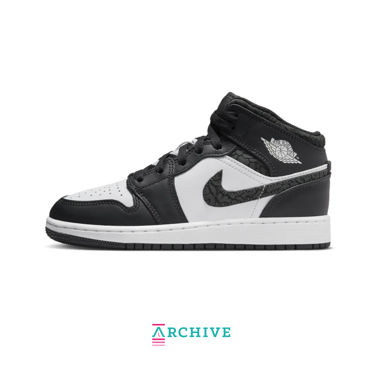 Air Jordan 1 Mid SE 'Panda Elephant' (GS) - Size 38 (ARCHIVE)