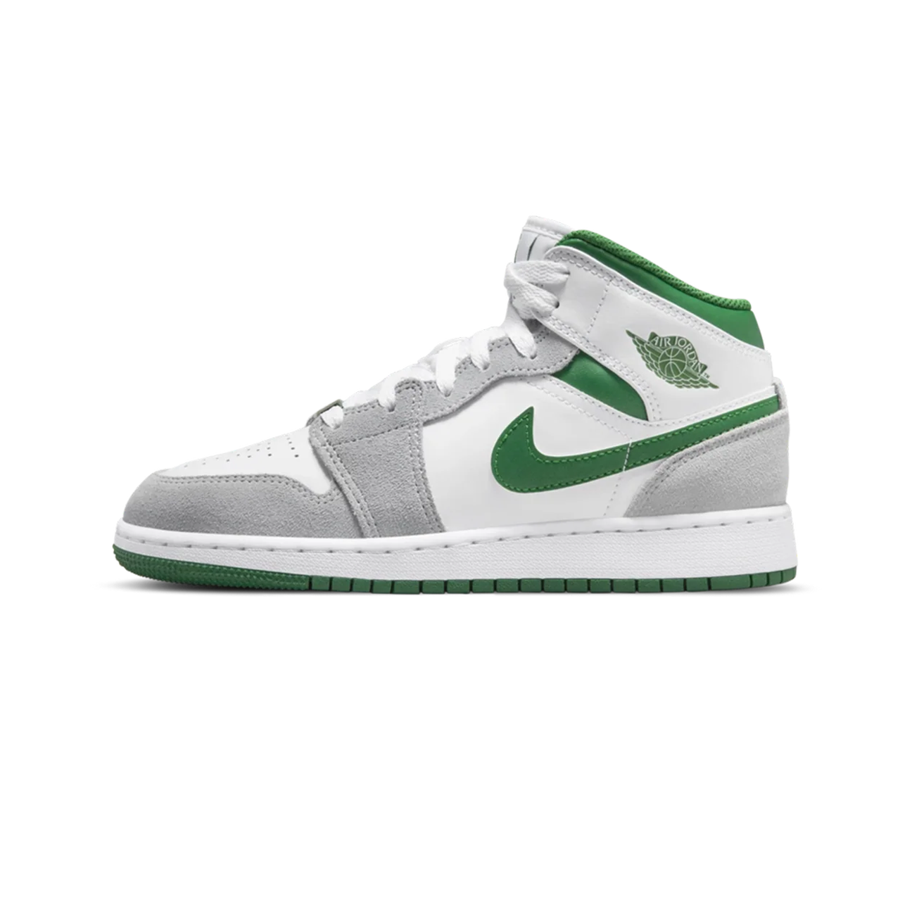 Air Jordan 1 Mid SE 'White Pine Green Smoke Grey' (GS)