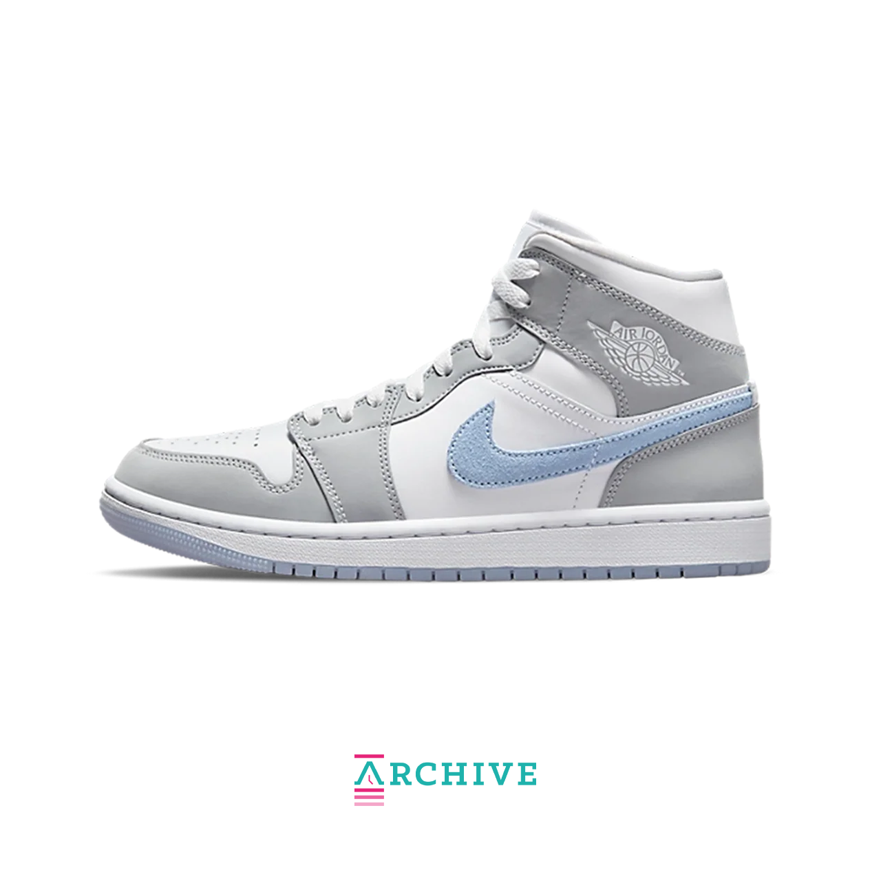 Air Jordan 1 Mid Wolf 'Grey Aluminum' (Women's) - Size 42 (ARCHIVE)