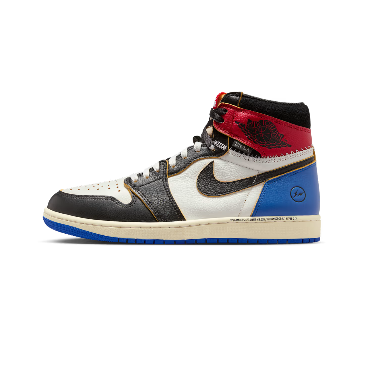 Air Jordan 1 Retro High OG SP Fragment x Union LA Varsity 'Red Sport Royal'