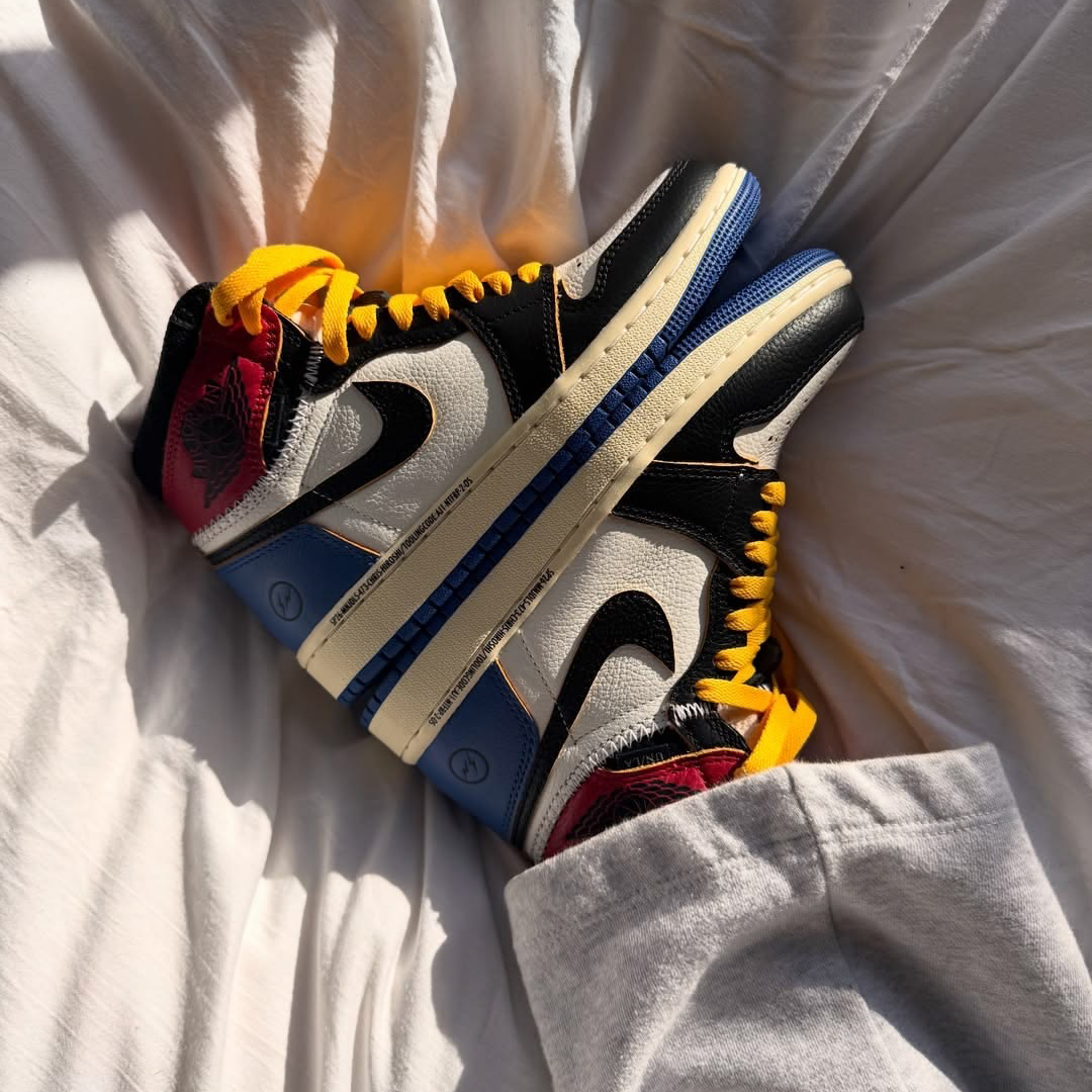 Air Jordan 1 Retro High OG SP Fragment x Union LA Varsity 'Red Sport Royal'