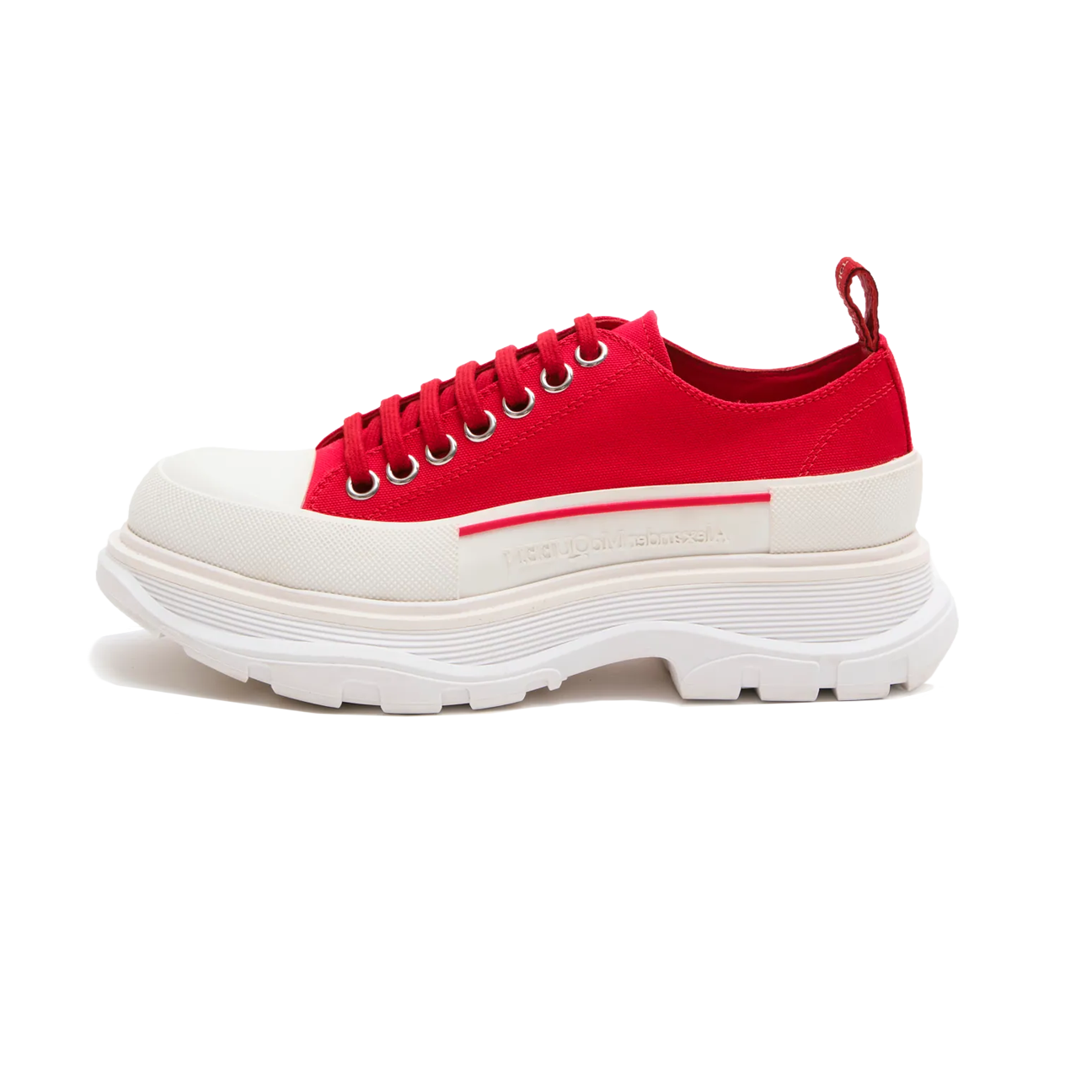 Alexander McQueen Tread Slick Low Lace Up 'Red/White'