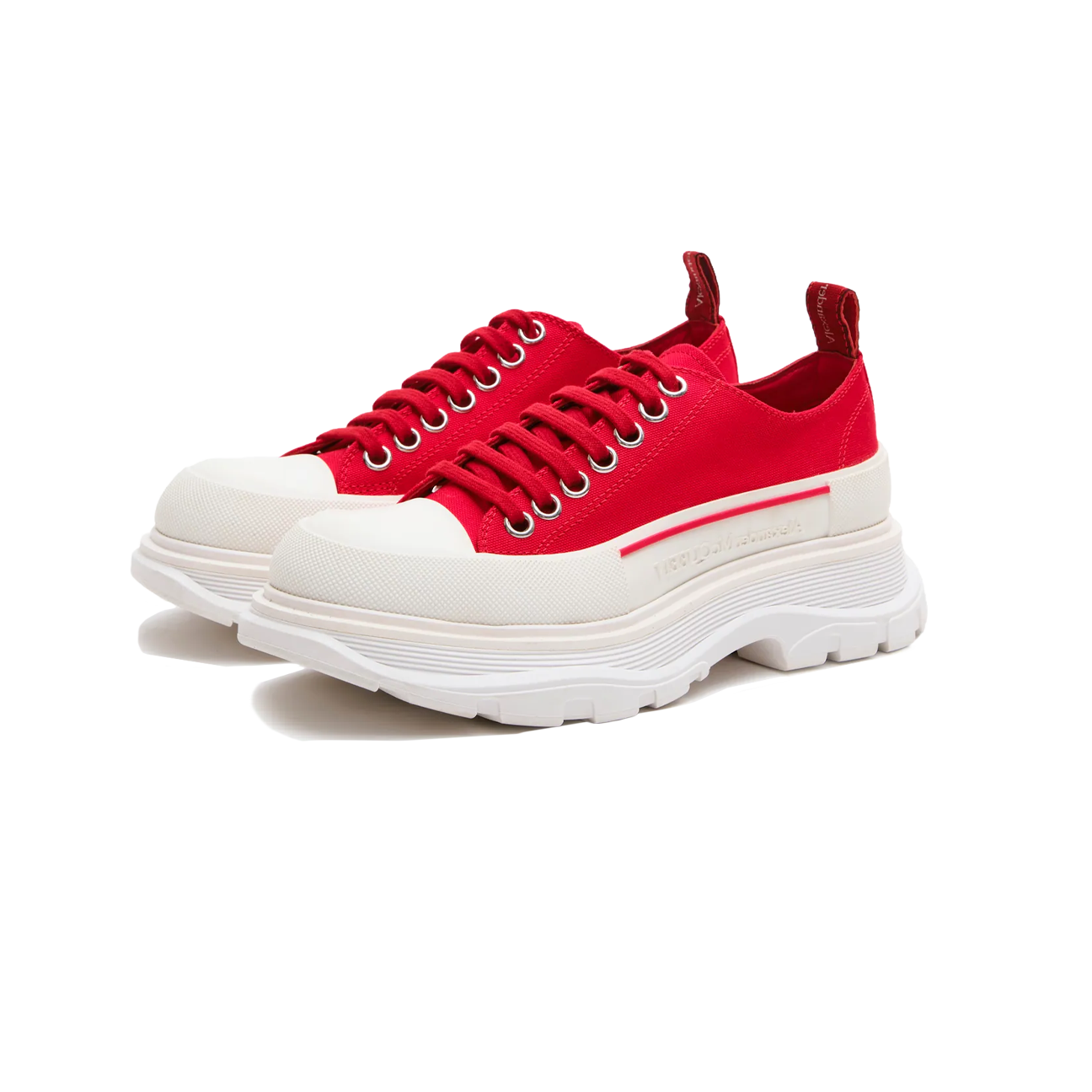 Alexander McQueen Tread Slick Low Lace Up 'Red/White'