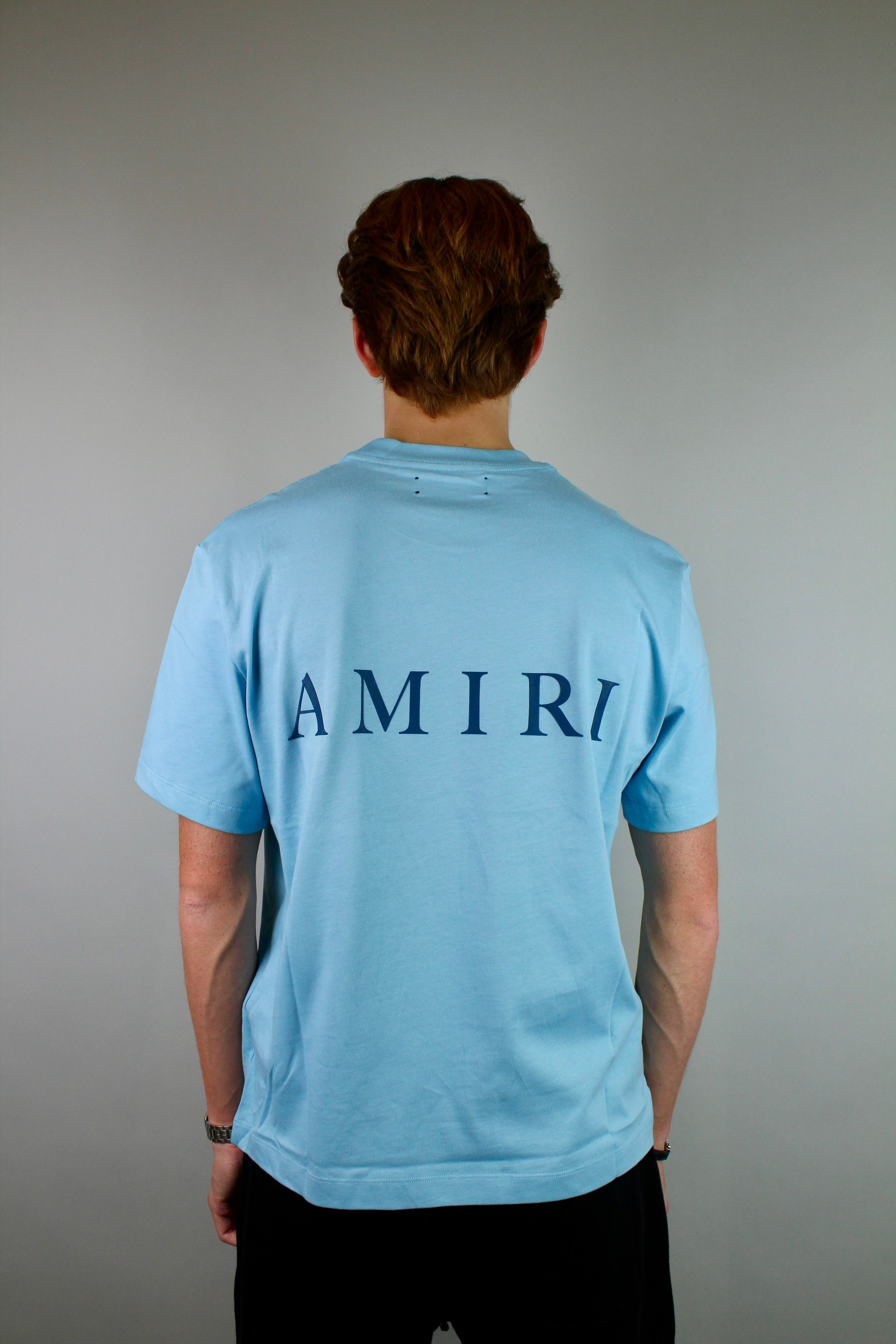 Amiri MA Logo T-Shirt 'Blue'-9385380905290-The Attic
