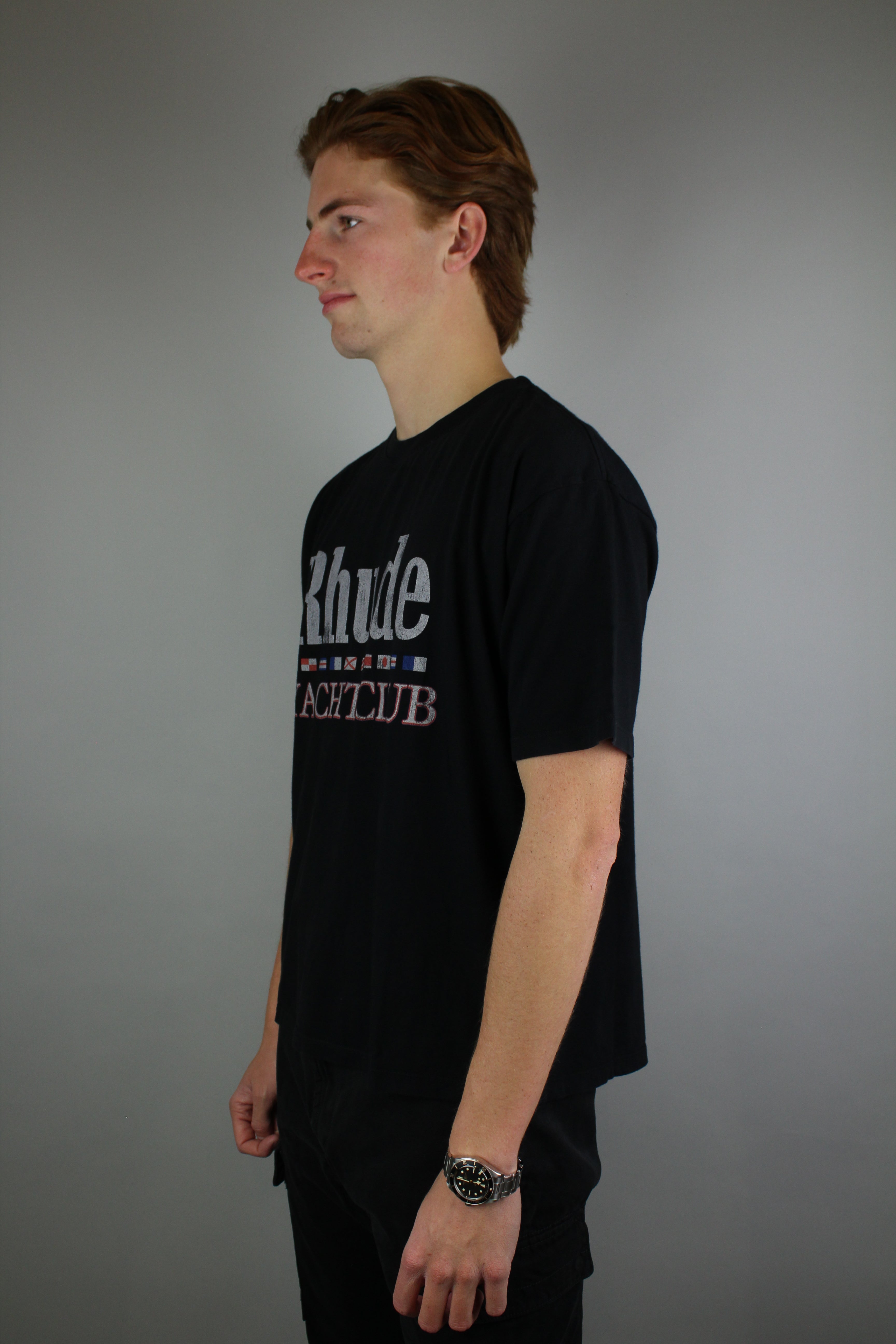 Rhude Flag T-shirt 'Vintage Black'-9542820561226-The Attic