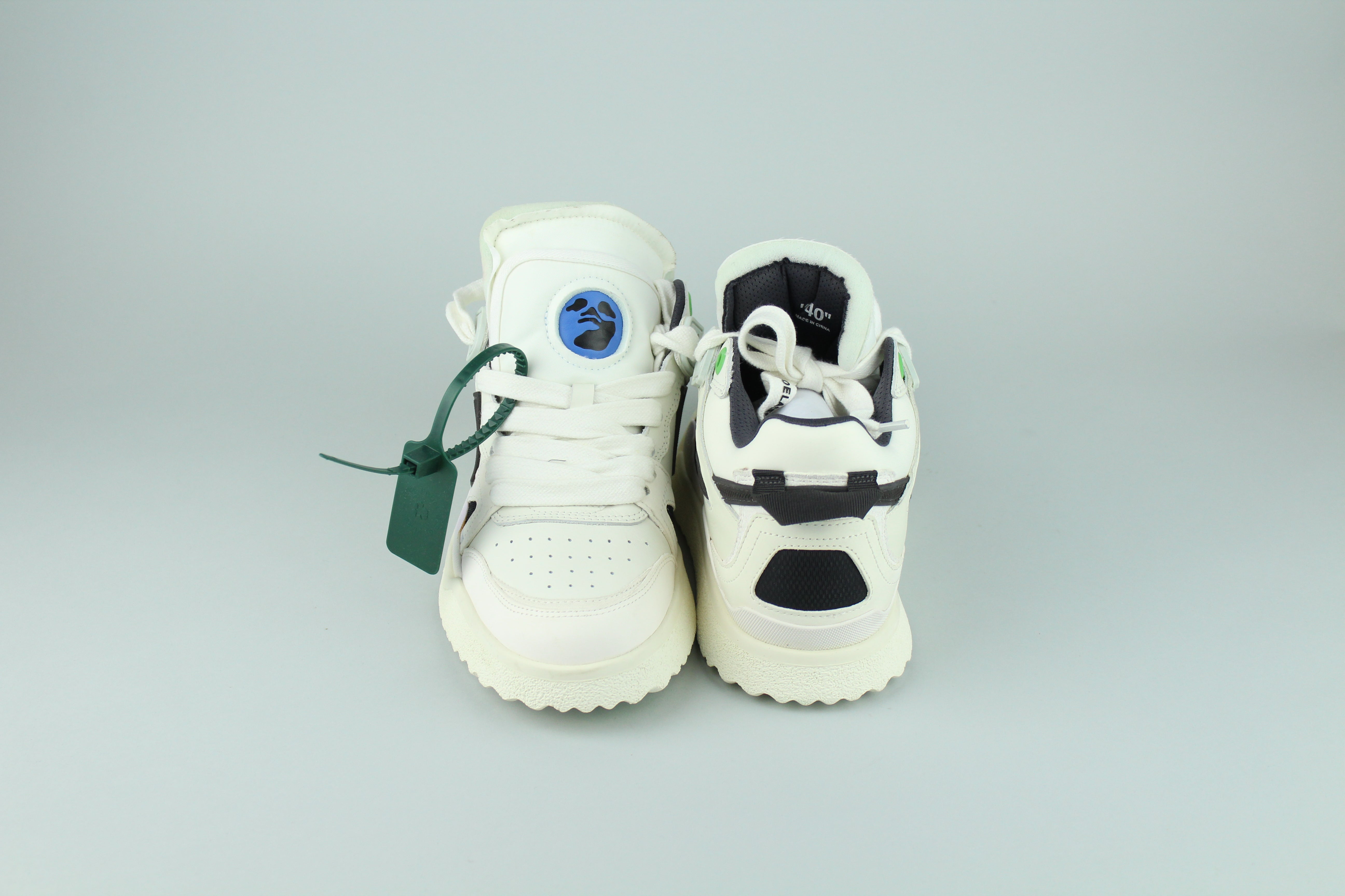 Off-White Sponge Mid Top 'White/Black' - Size 40 (ARCHIVE)-10186754654538-The Attic