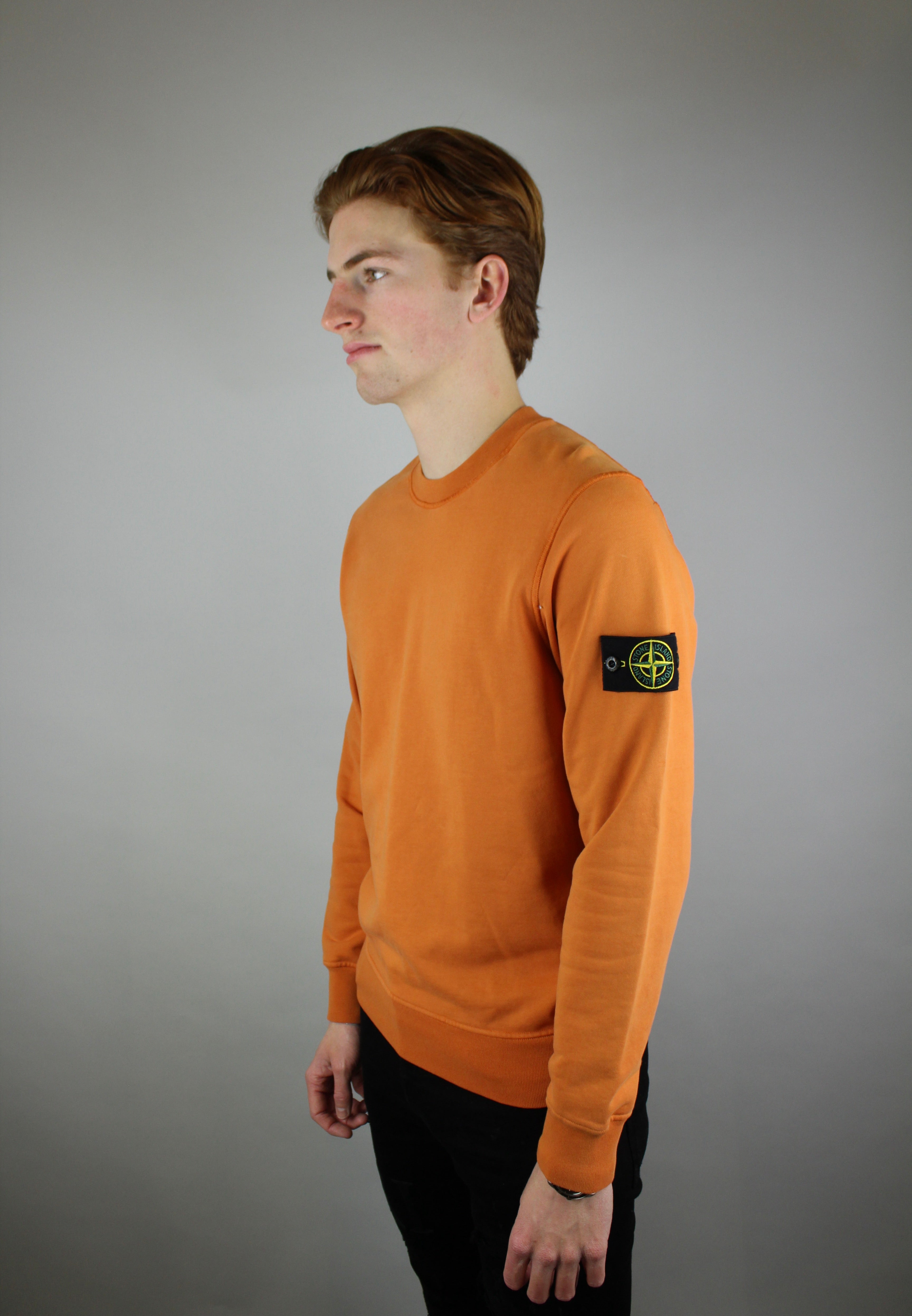 Stone Island Felpa Crewneck 'Orange'-9993735766346-The Attic