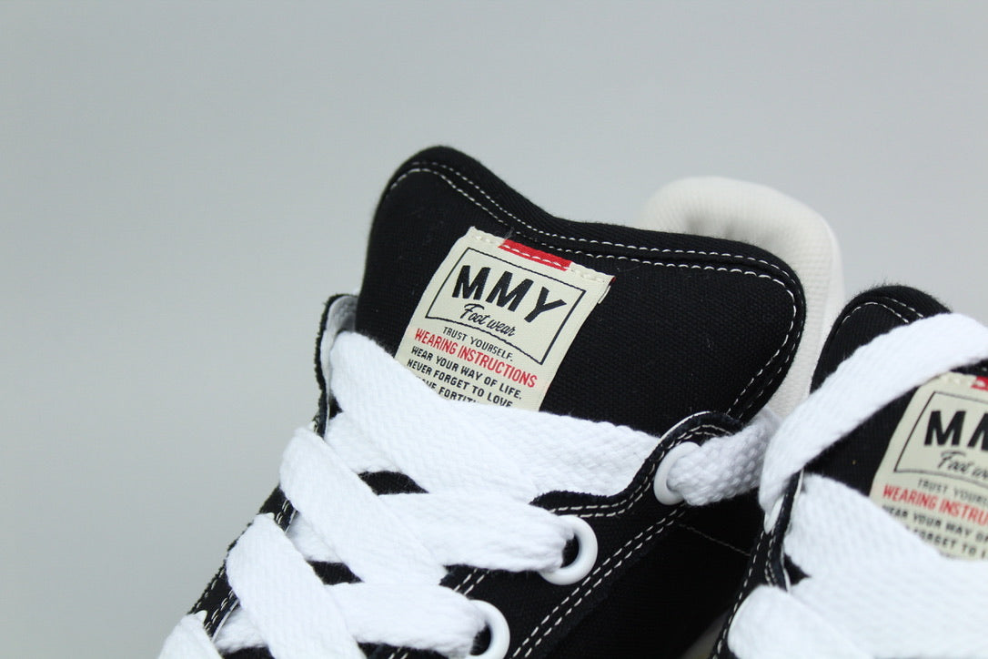 Maison Mihara Yasuhiro Canvas Low Distressed Midsole 'Black/White'-9990473810250-The Attic