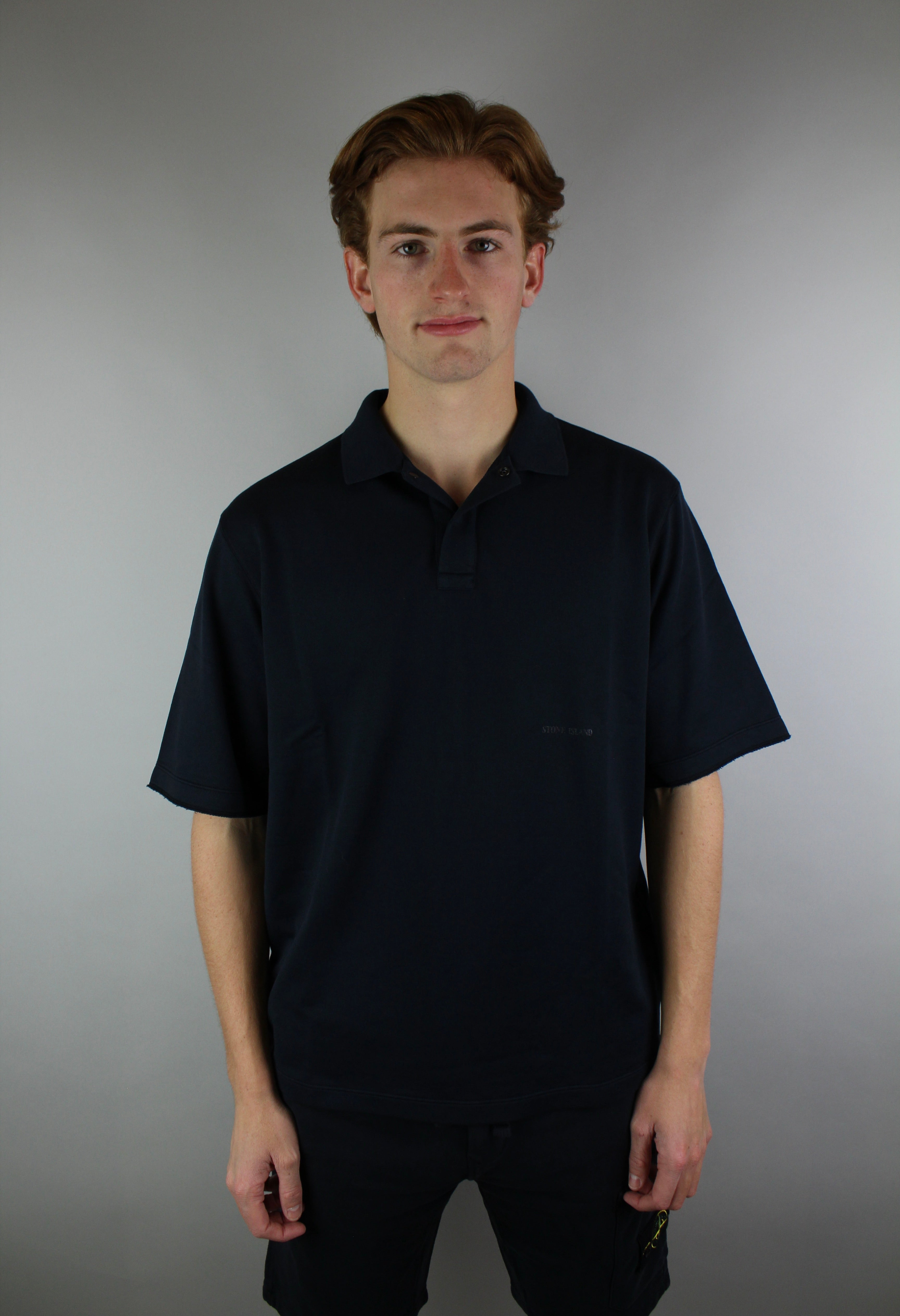 Stone Island Ghost Polo Shirt 'Navy Blue'-9602256437578-The Attic