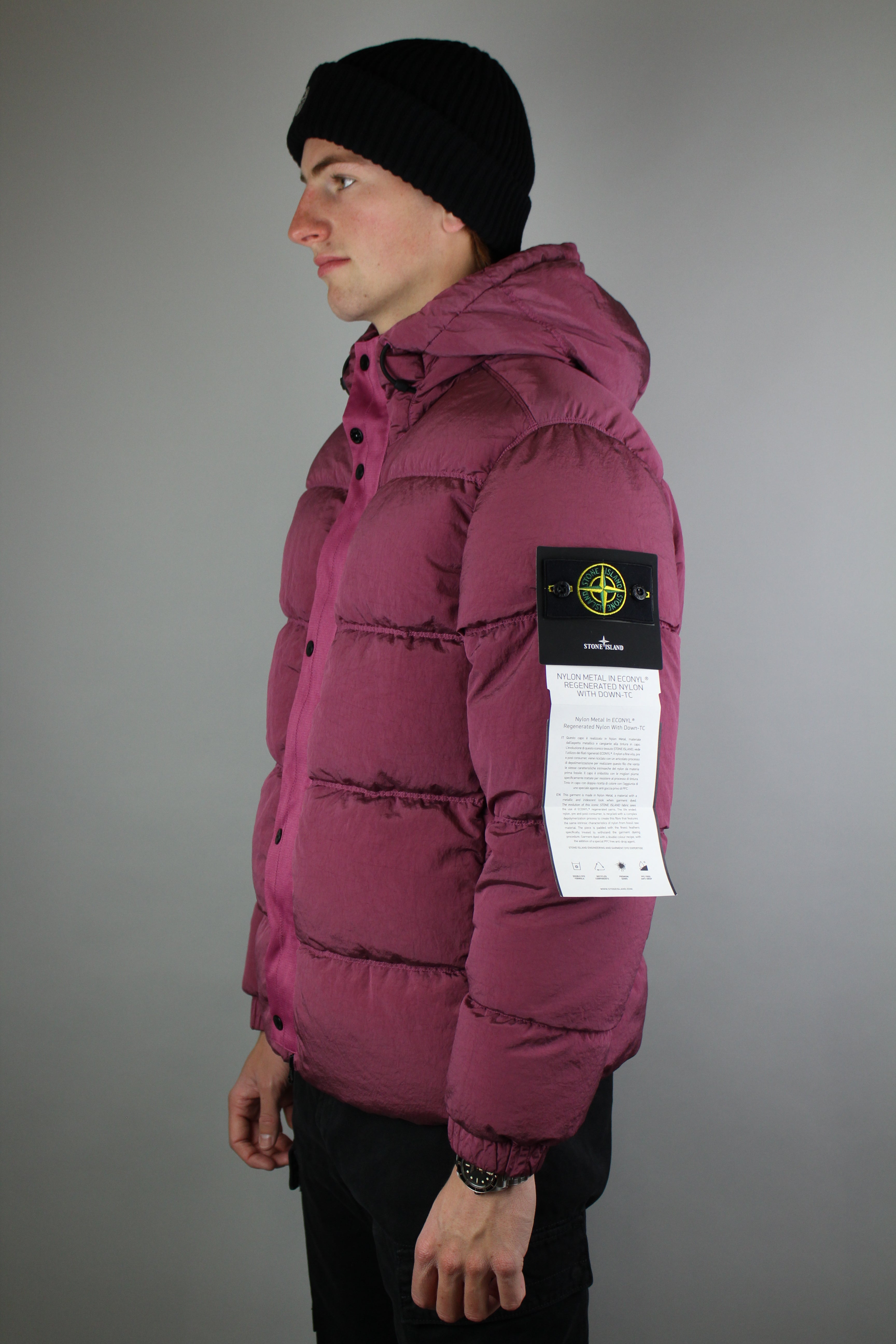 Stone Island Nylon Metal Hooded Down Jacket 'Rose'-9540050682186-The Attic