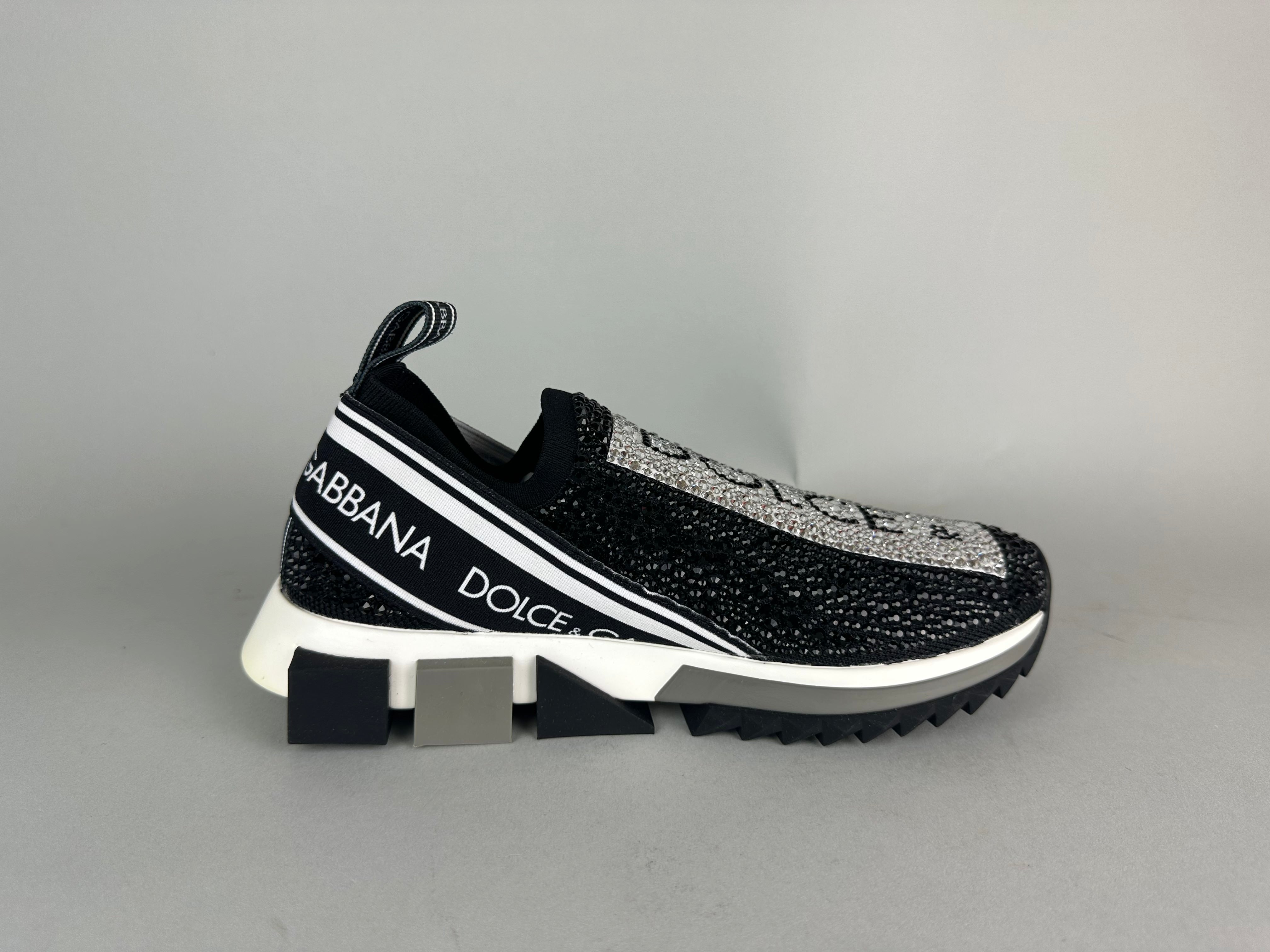 Dolce & Gabbana Sorrento Slip On 'Black Crystal' (Women's) - Size 35 (ARCHIVE)