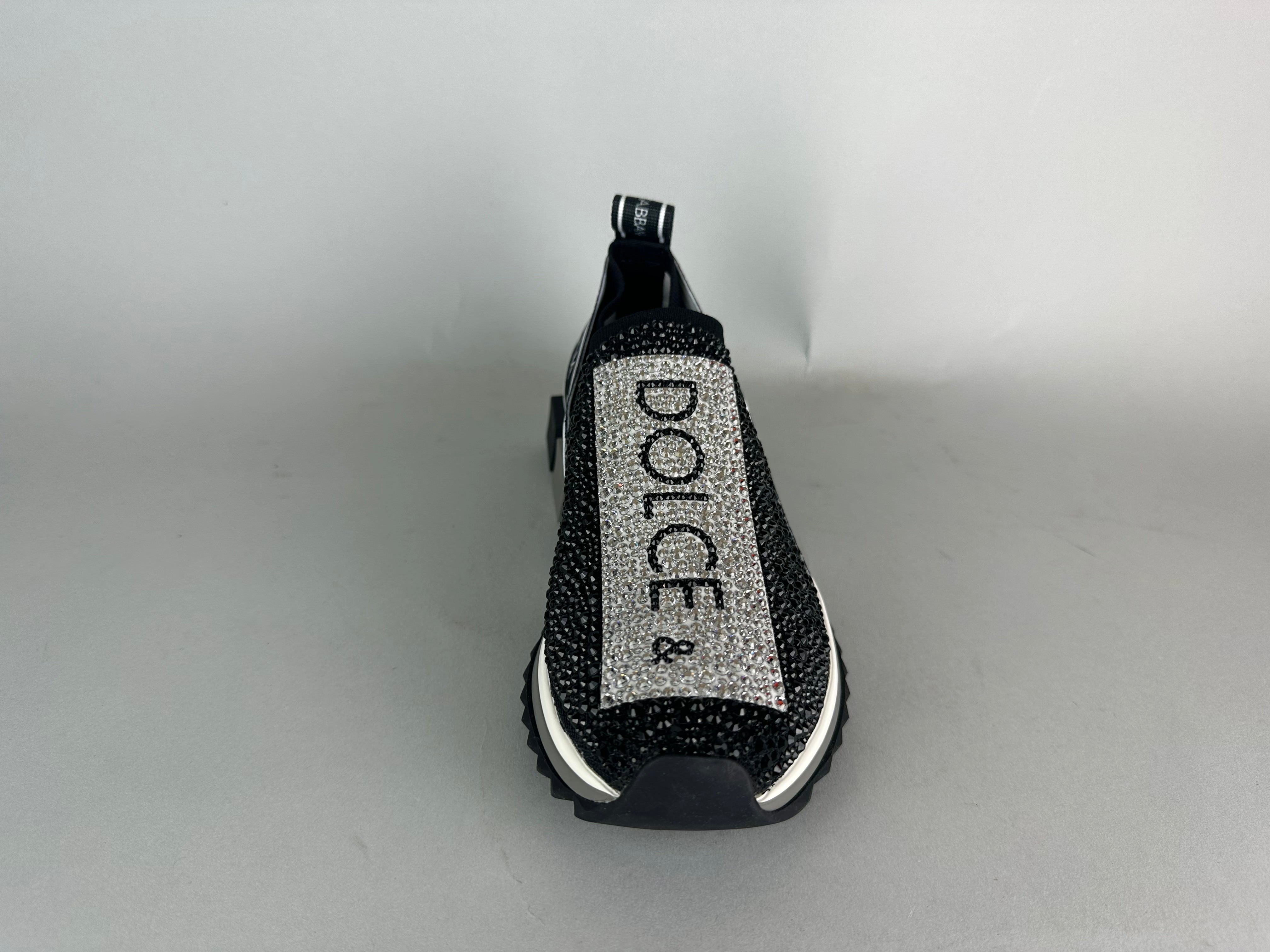 Dolce & Gabbana Sorrento Slip On 'Black Crystal' (Women's) - Size 35 (ARCHIVE)