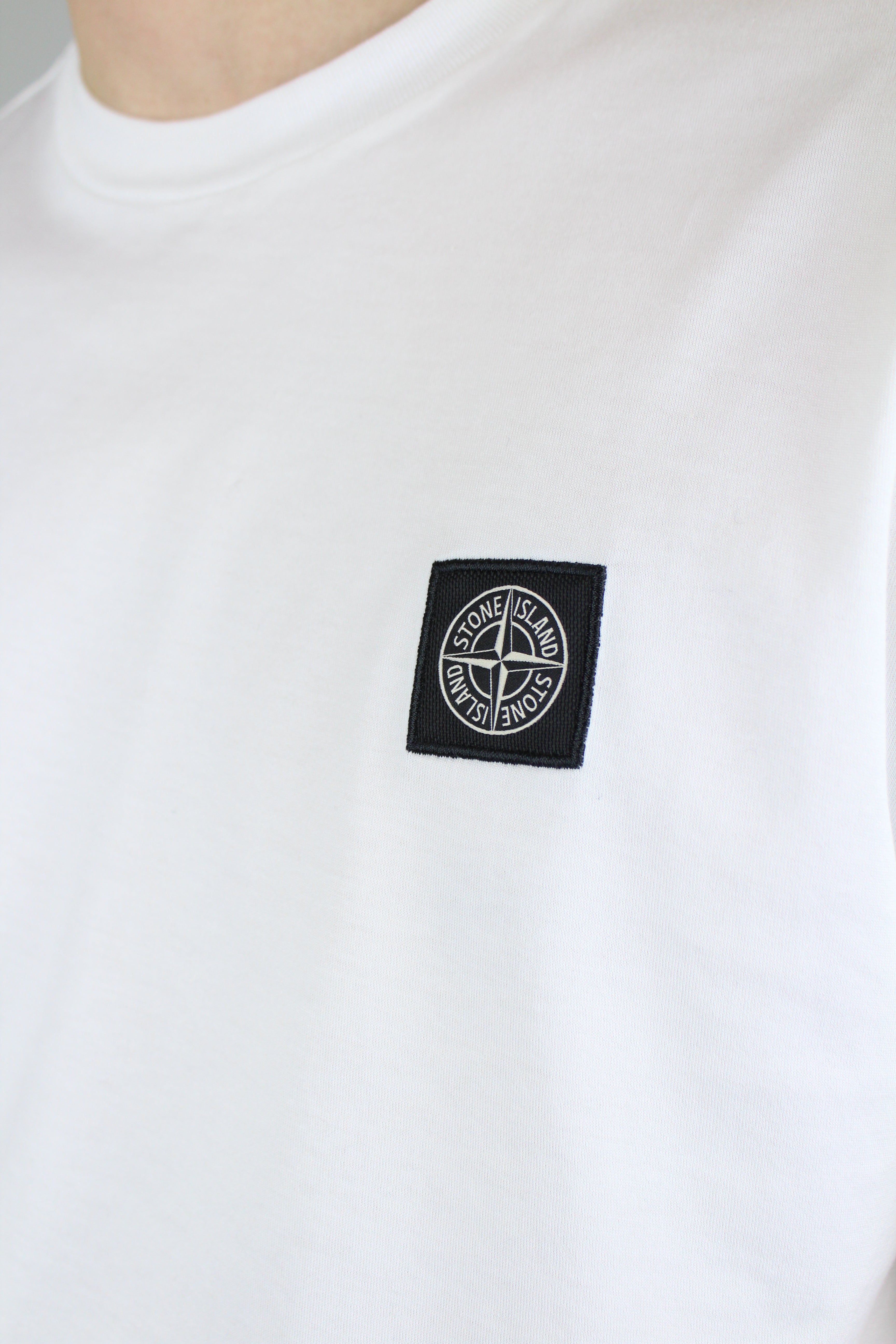 Stone Island Chest Logo T-Shirt 'White'-9638426739018-The Attic